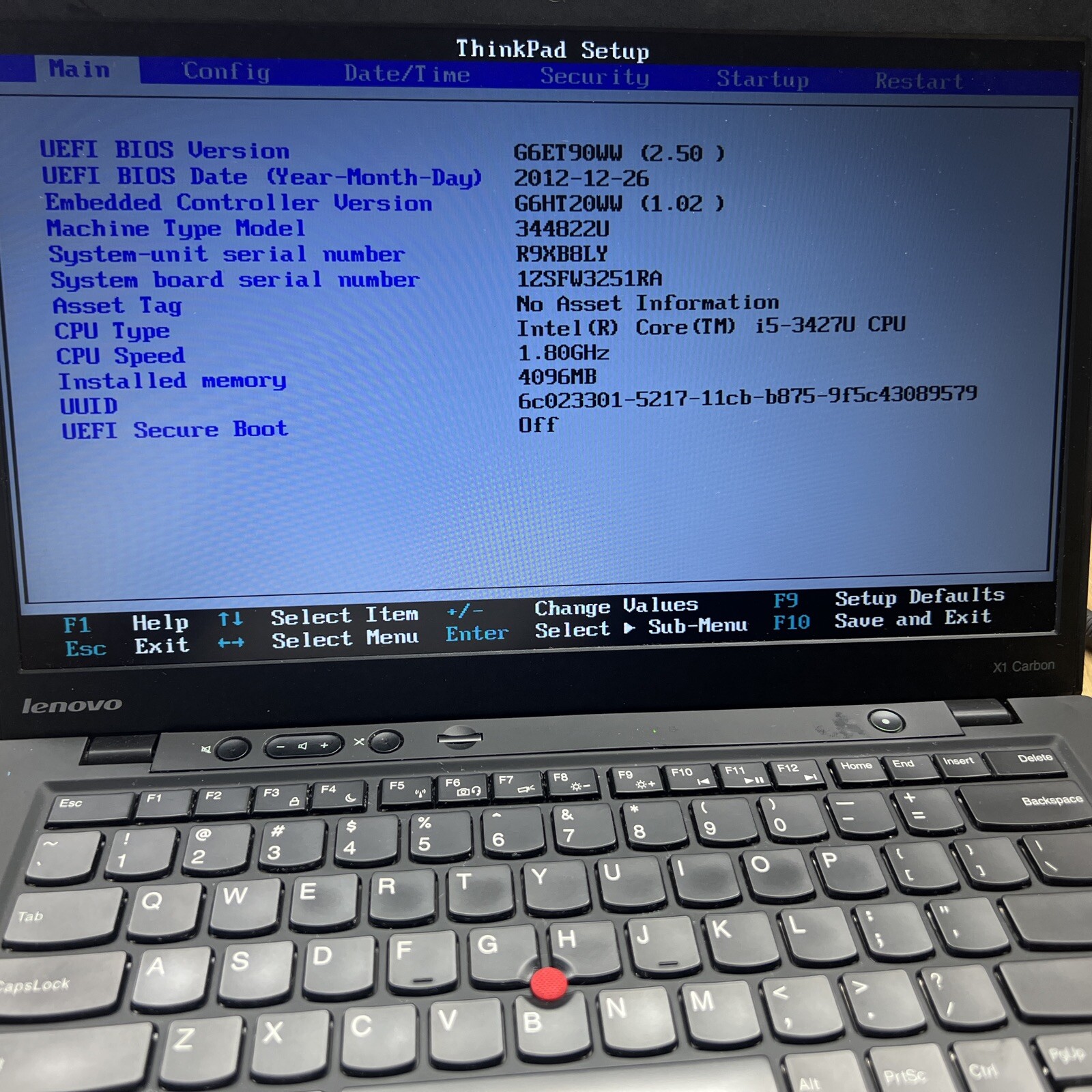 14″ Lenovo Thinkpad X1 Carbon Laptop | i5-3427U @ 1.8GHZ 4GB RAM 256GB SSD Win11