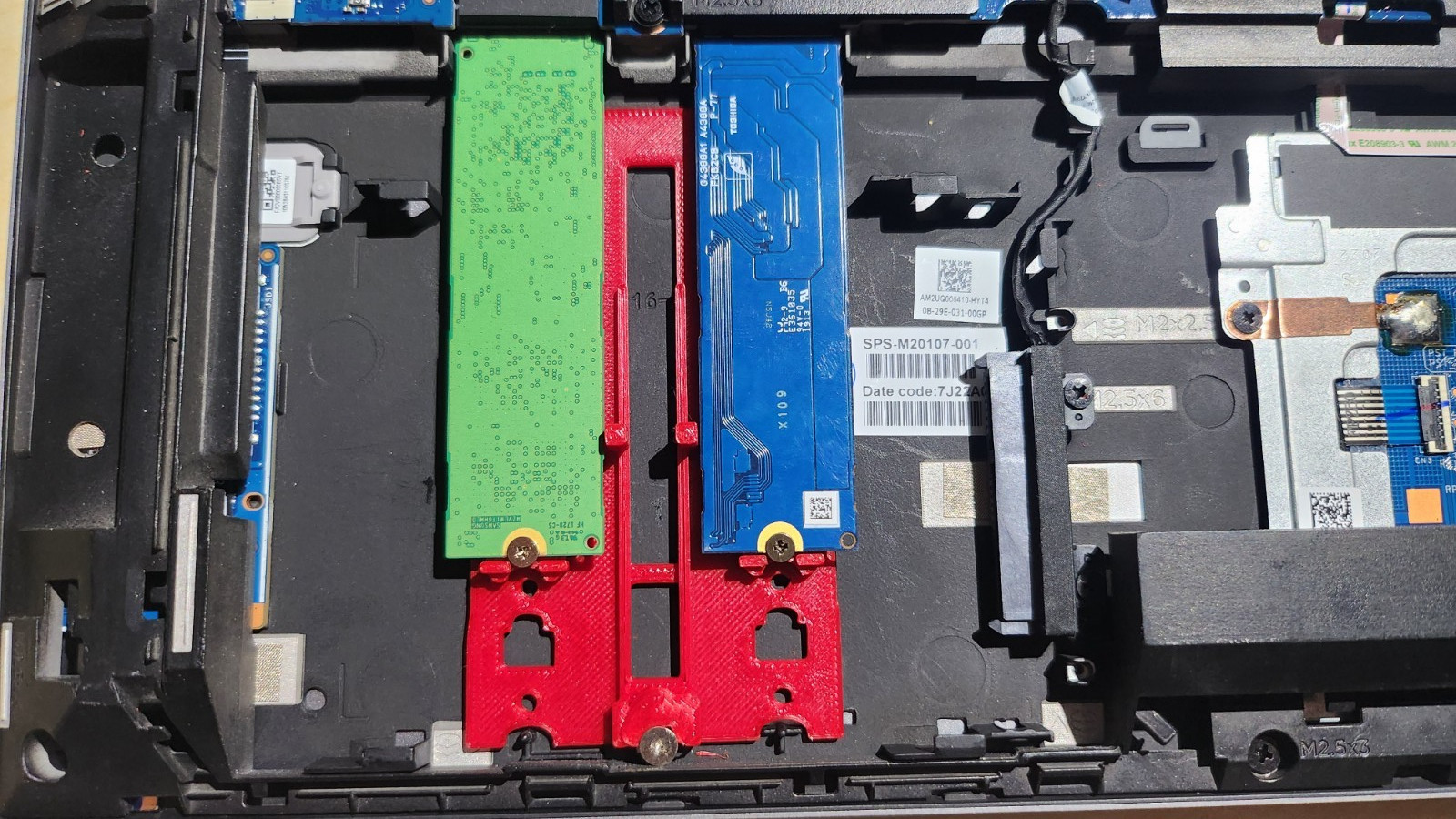 HP ZBook Fury 17 G7 + G8 SSD3 SSD4 Bracket Cage Frame 3D Print for M22794-001