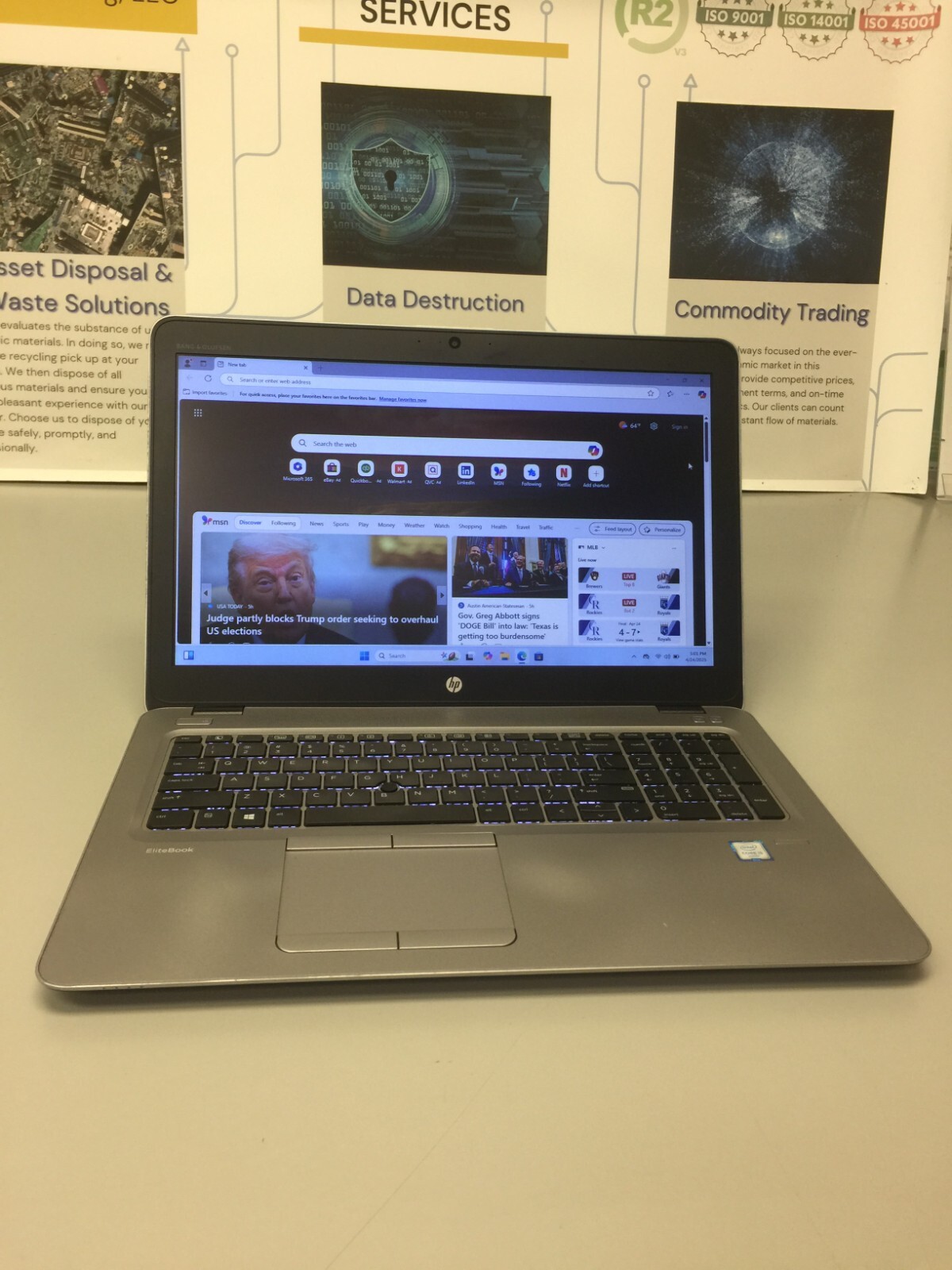 HP EliteBook 850 G3 15.6″ (256GB Core i5 6th gen 2.30GHz 16GB RAM WIN 11 PRO