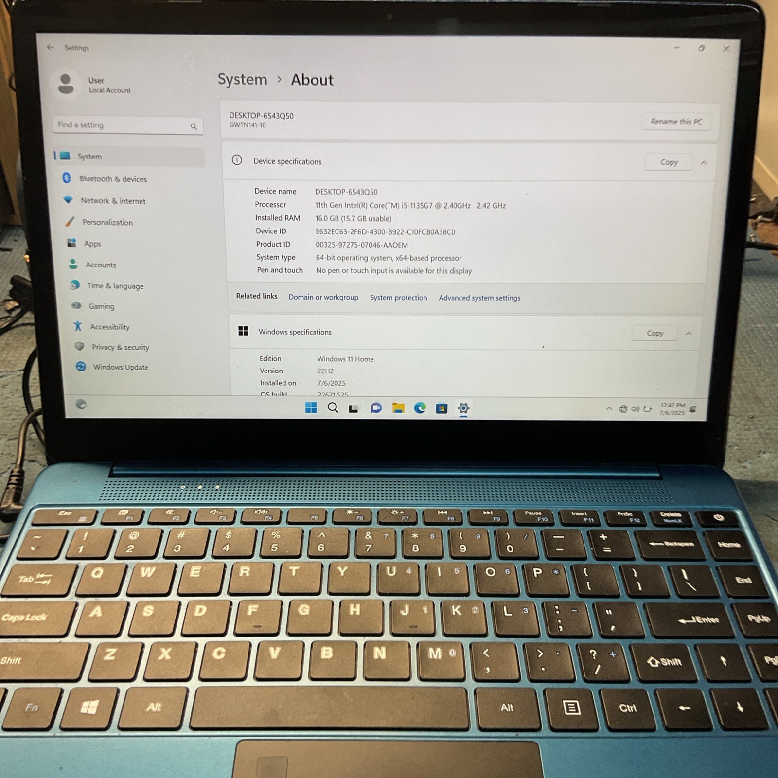 Gateway GWTN141-10RG 14.1″ Laptop Intel I5 , No SSD, BL.9ESAG.250