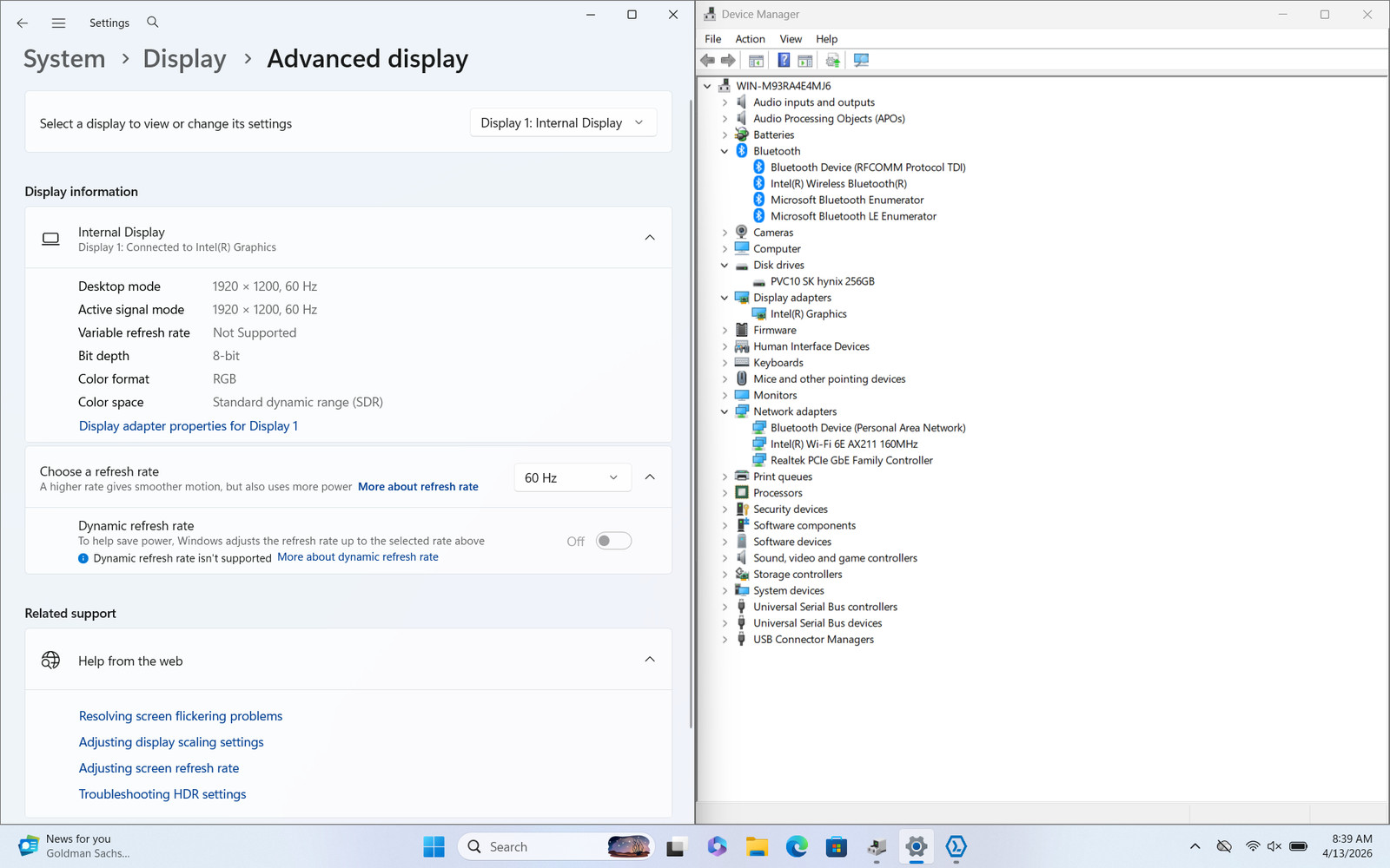 Dell Pro PC16250 16″ FHD+ i5 120U 256GB SSD 16GB W11P Webcam Backlit Warranty