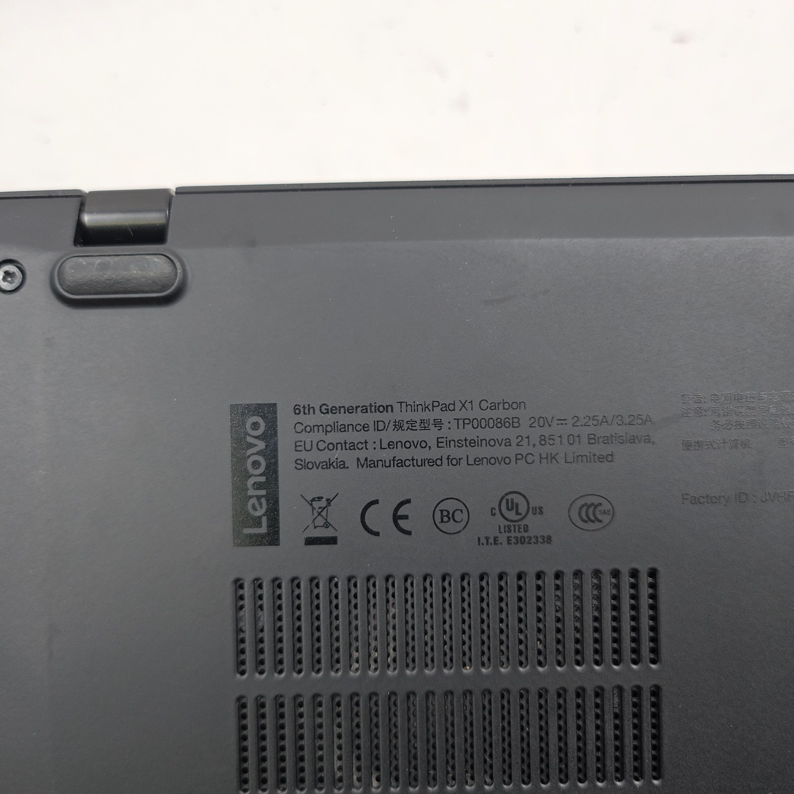Lenovo ThinkPad X1 Carbon Gen 6 Laptop Core i5-8250U 8GB RAM 256GB SSD *READ*