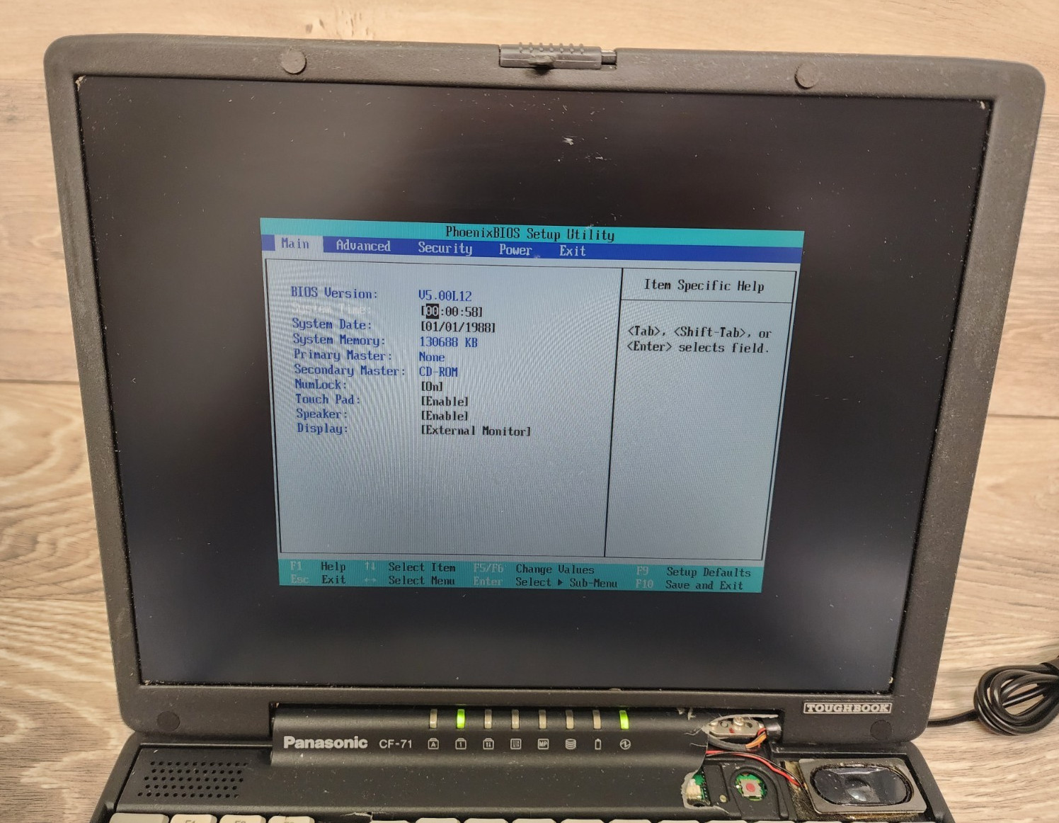 Panasonic Toughbook CF-71 Laptop PC Intel Pentium III NO HDD AS IS READ #H
