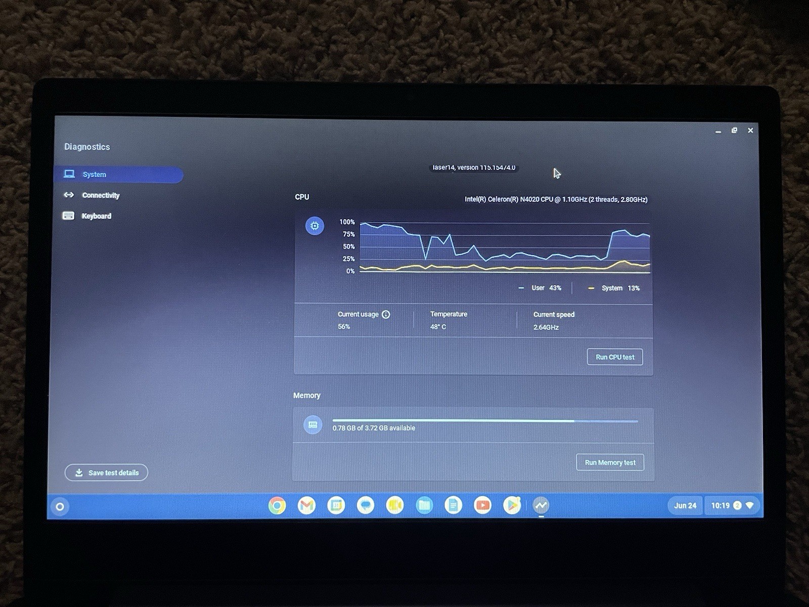 Broken Lenovo IdeaPad 3 CB 14IGL05 14″ Chromebook Intel N Blue Wi-Fi Webcam