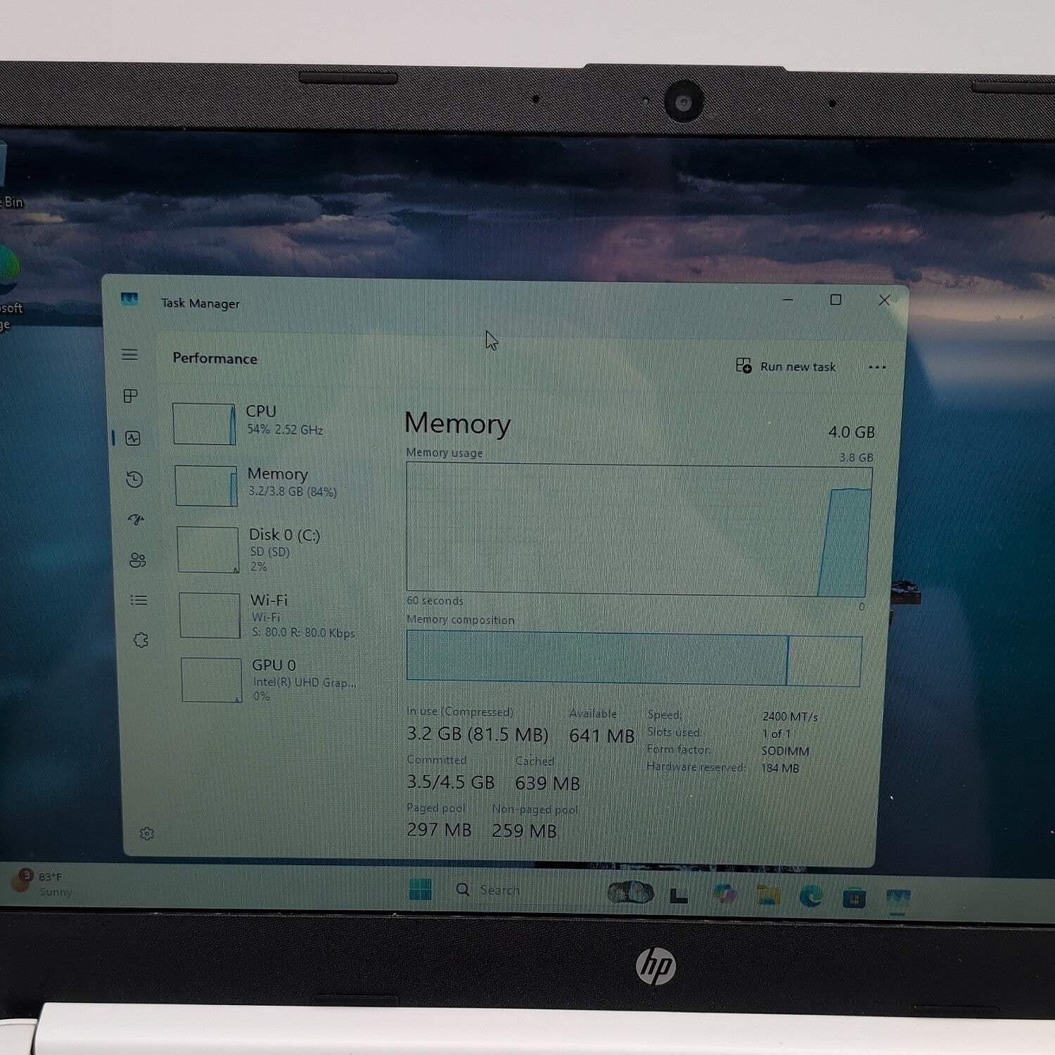 HP Laptop 14-DQ0052DX 14″ Celeron N4120 1.1GHz 4GB RAM 64GB SSD