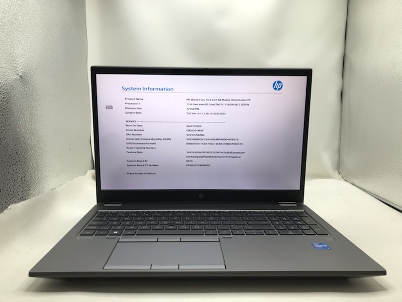 HP ZBOOK FURY 15 G8 i7-11850H 2.50GHZ 32GB RAM 512GB SSD 15.6″ *GRADE D*