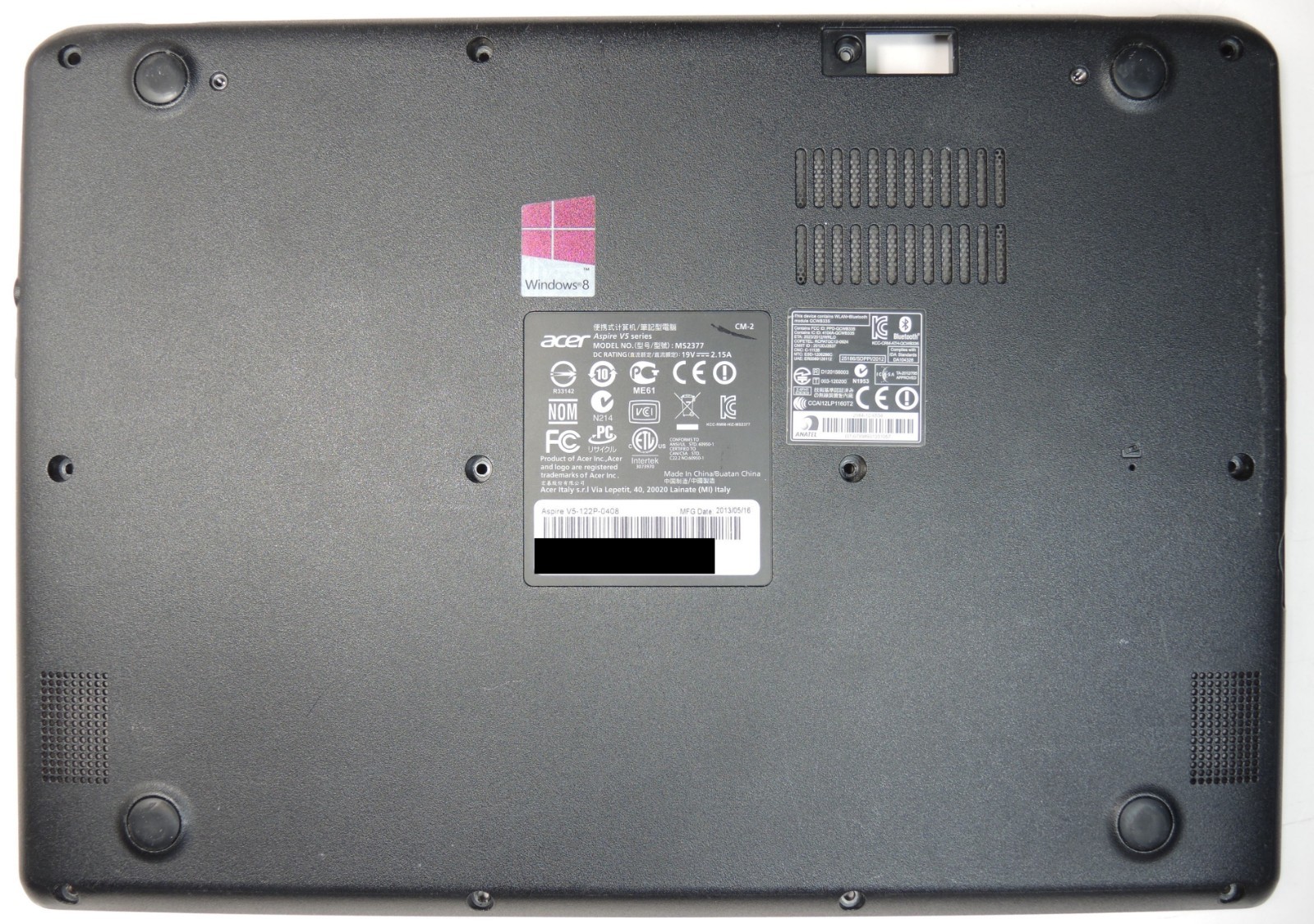 Acer Aspire V5-122P-0408 Laptop (NON-FUNCTIONAL, PARTS ONLY)