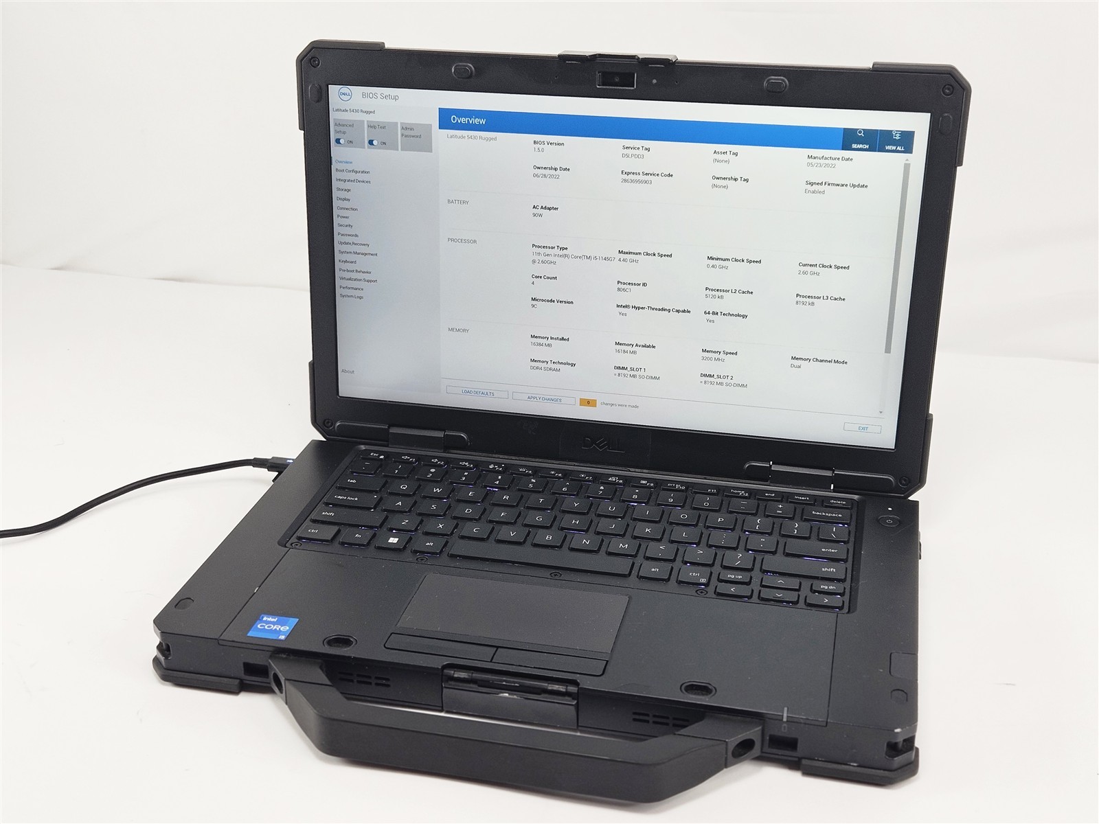 Dell 14″ Latitude 5430 Rugged i5-1145G7 16GB 256GB SSD HDMI Black No OS
