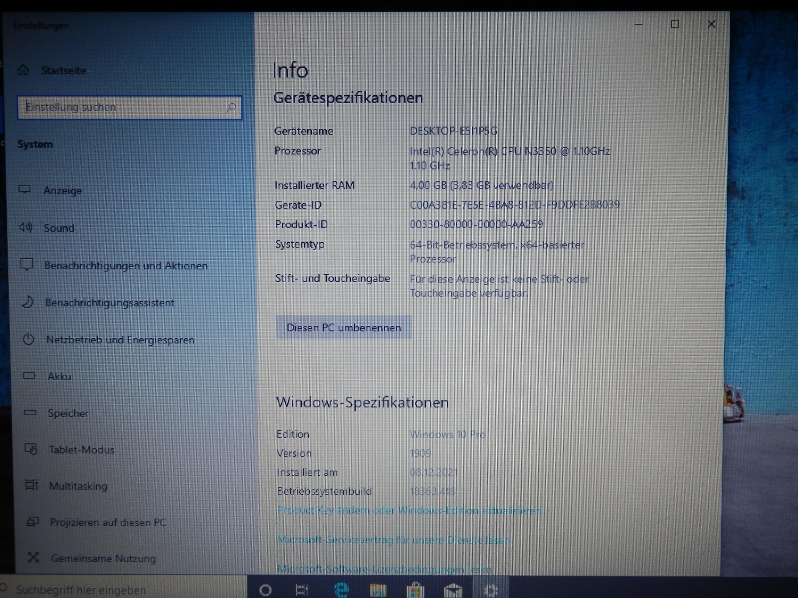Lenovo IdeaPad 120S-14IAP, Intel Celeron N3350, 4GB Ram, 64GB eMMC, 14″ inch HD