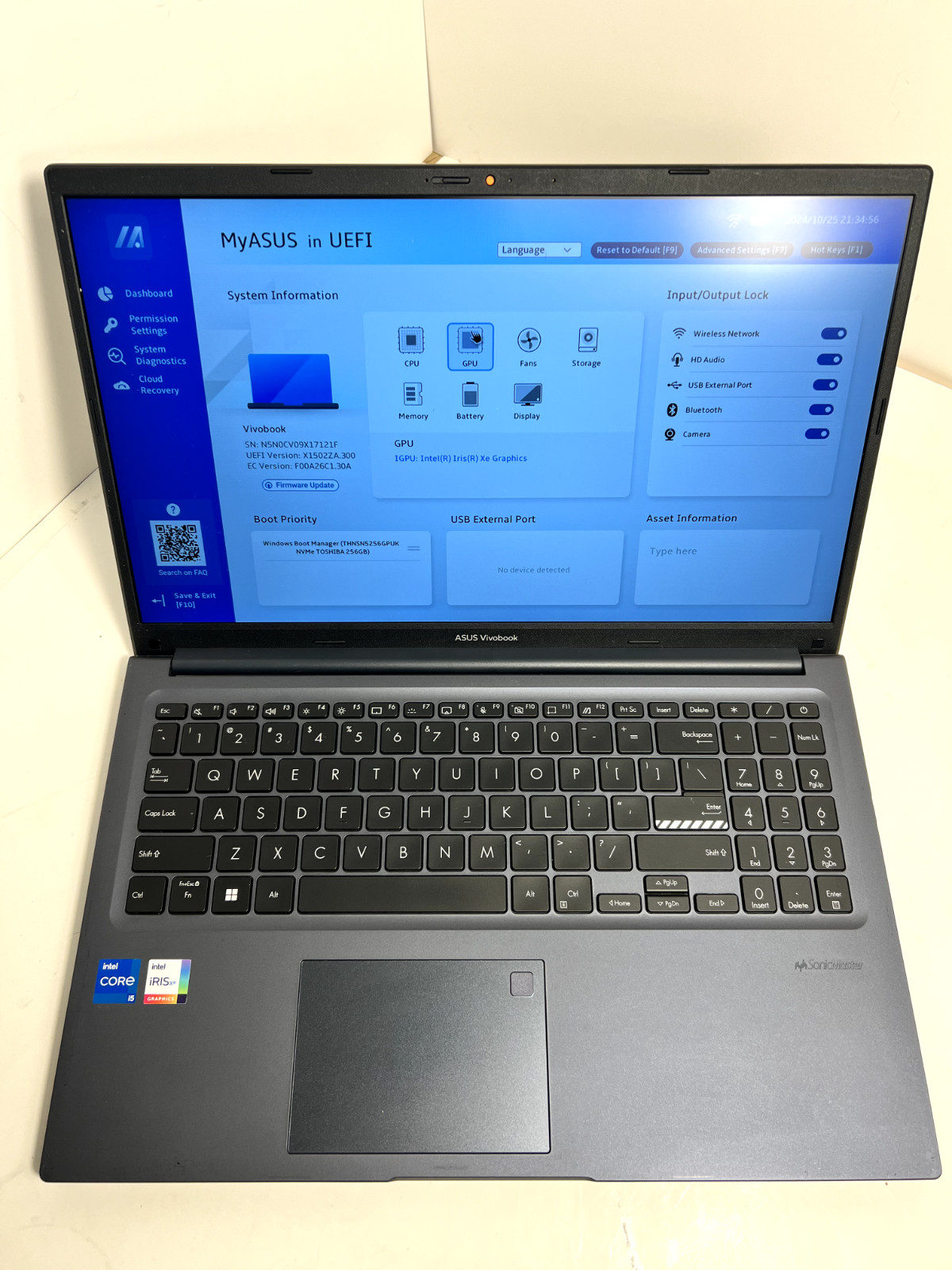 Laptop Asus Vivobook 15 15.6in Intel i5-1240P 12GB 256GB SSD Win11 F1502ZA-SB56