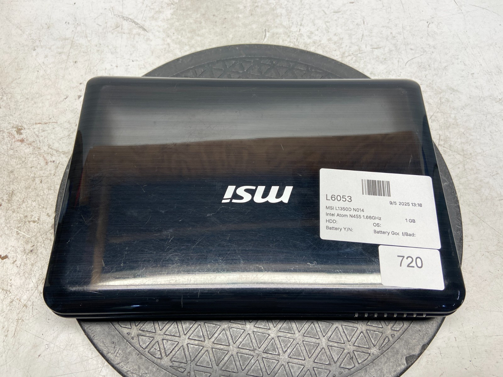 MSI L1350D N014 Intel Atom N455 1.66GHz 1 GB NO HDD