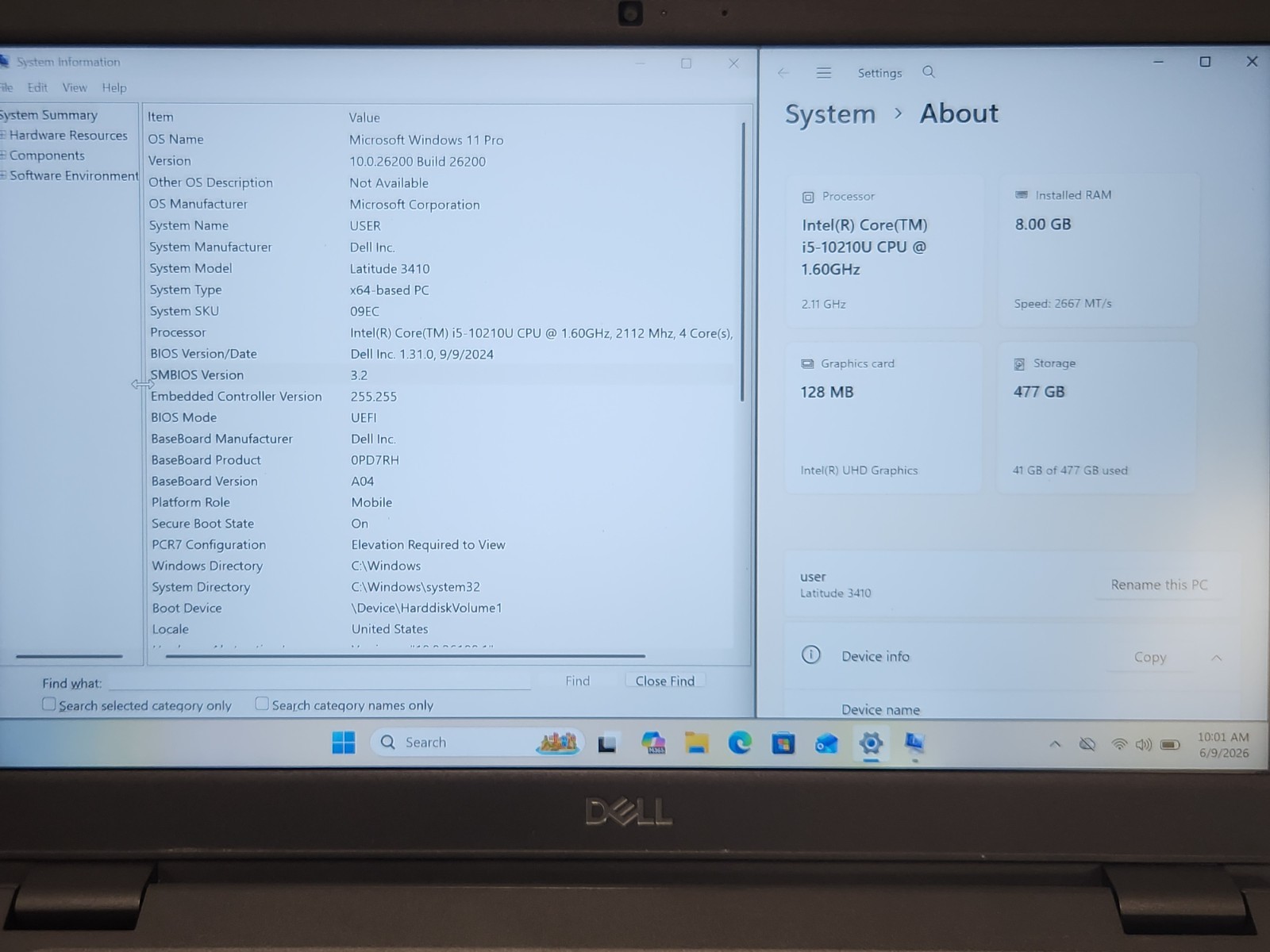 Dell Latitude 3410 14″ Laptop i5-10210U 1.6Ghz 8GB RAM 512GB NVMe Win 11 Pro