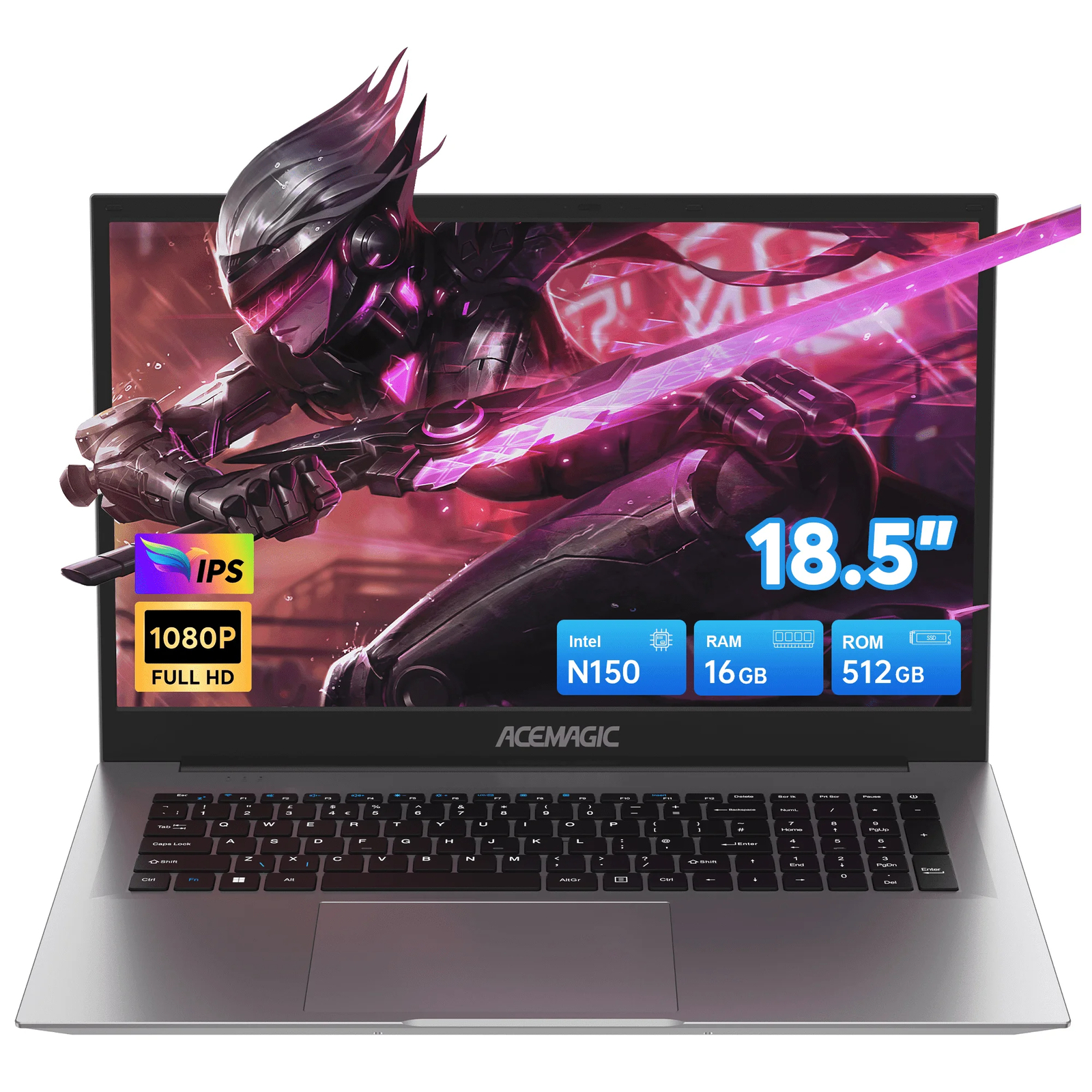 ACEMAGIC 18.5 in Laptop Intel N150 16GB DDR4 512GB SSD WIFI windows 11 Pro 1080P
