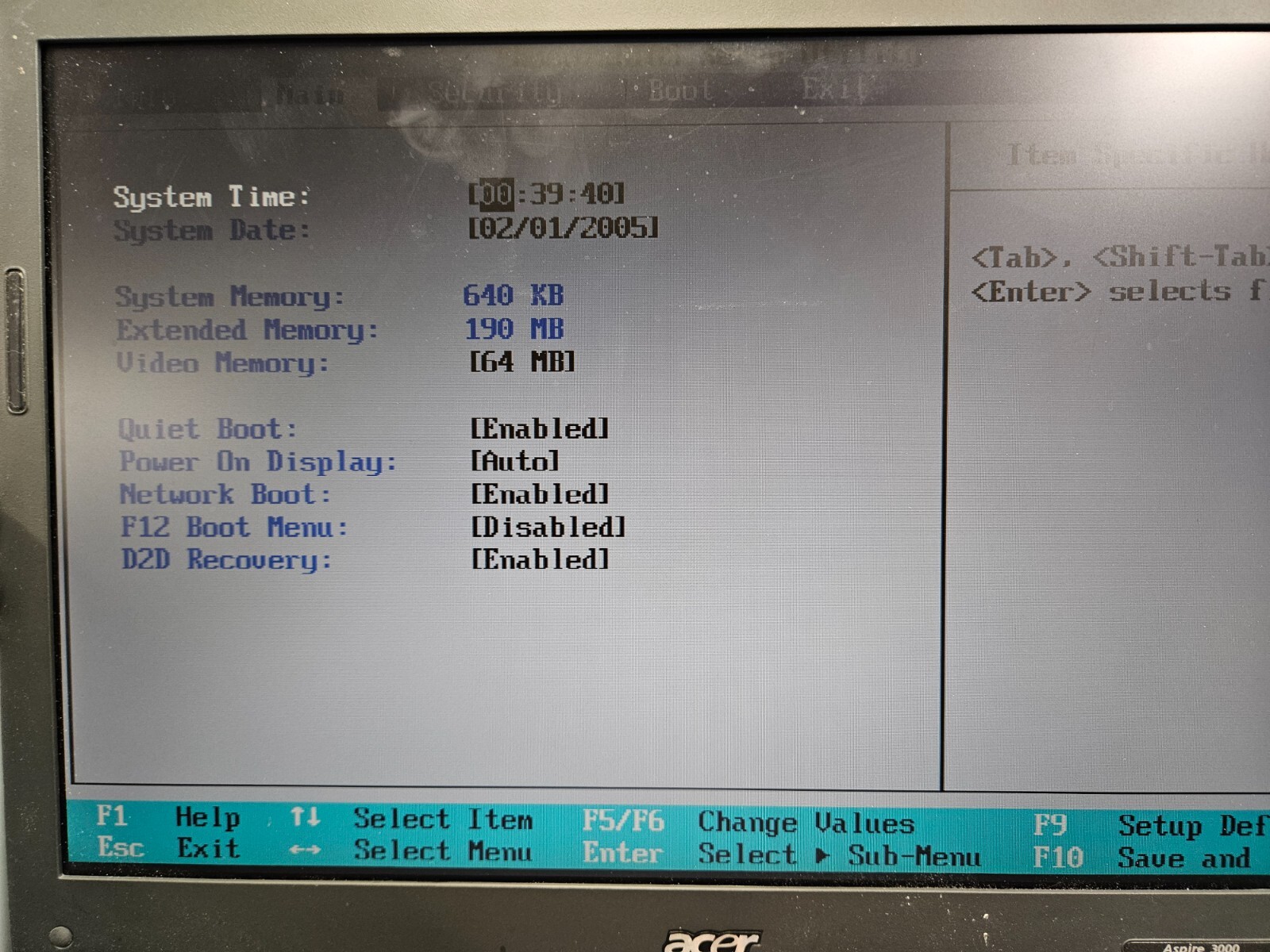 Acer Aspire 3000 Laptop (Parts or Repair) – 15.4″ – AMD Mobile Sempron