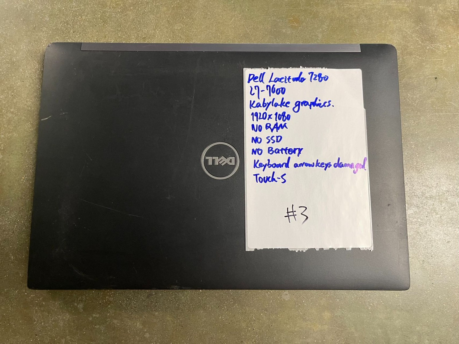 LOTX4 Dell Laptop Latitude 7280 Touchscreen 12.5″ i7-7600U MOTHERBOARD KEYBOARD