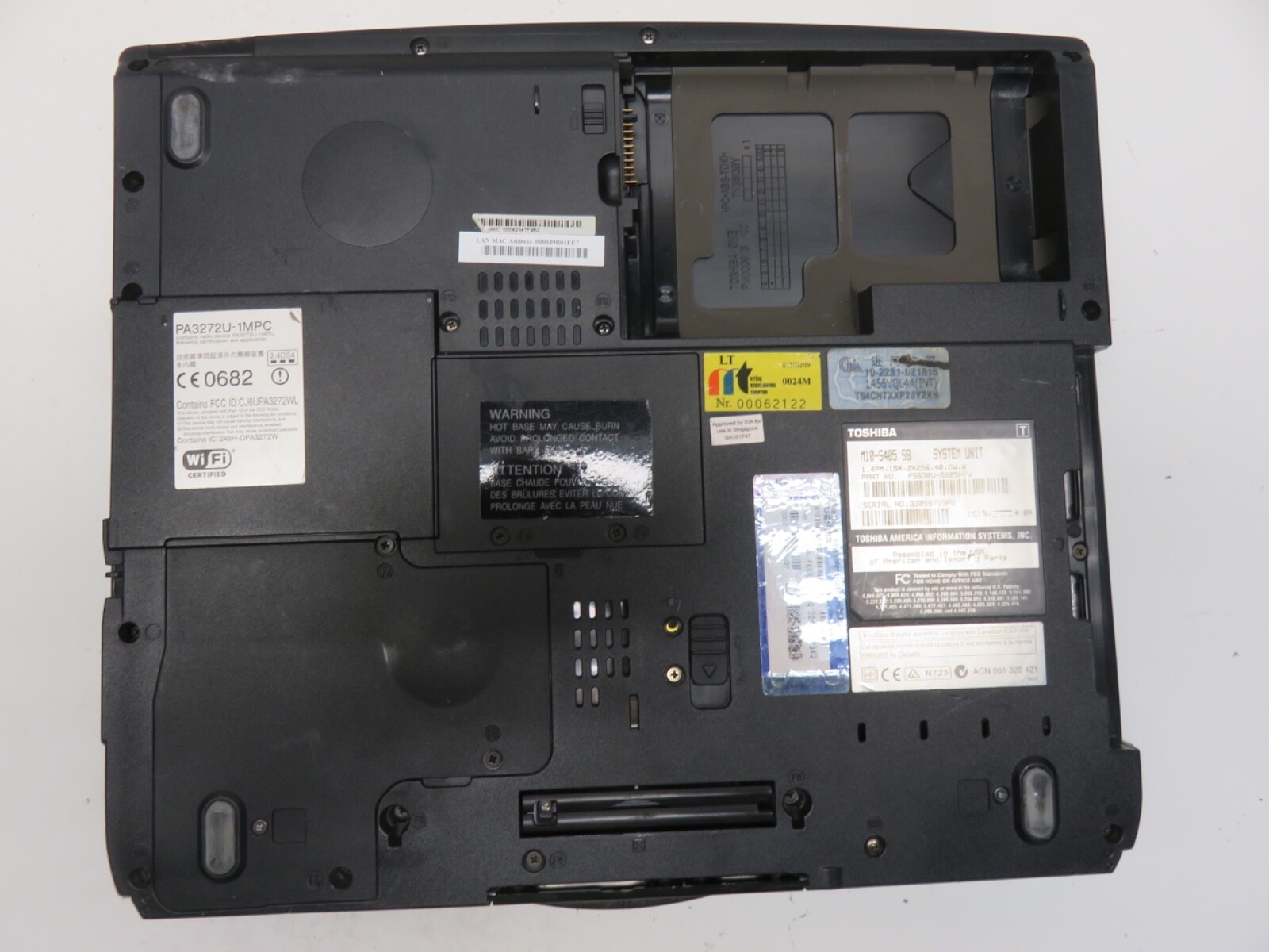 Toshiba Satellite Pro M10-S405 Pentium M 1.4GHz 512 MB NO HDD No Batt