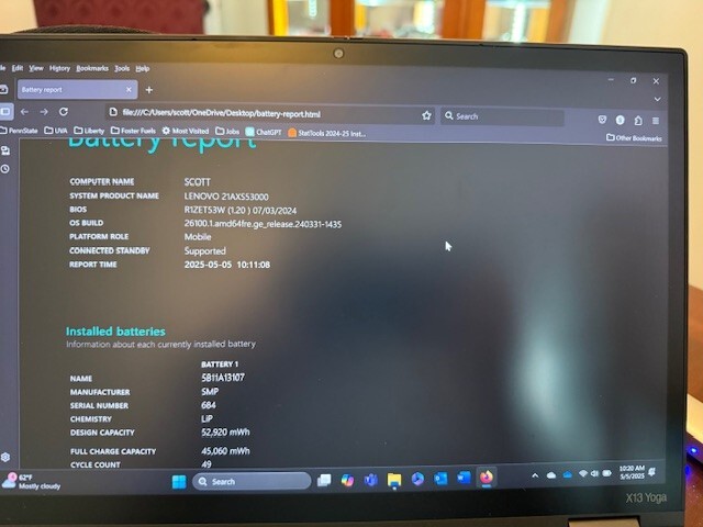 Lenovo ThinkPad X13 Yoga Gen 3, Intel i7 12Gen 16GB RAM, 512GB SSD, Win 11 Pro