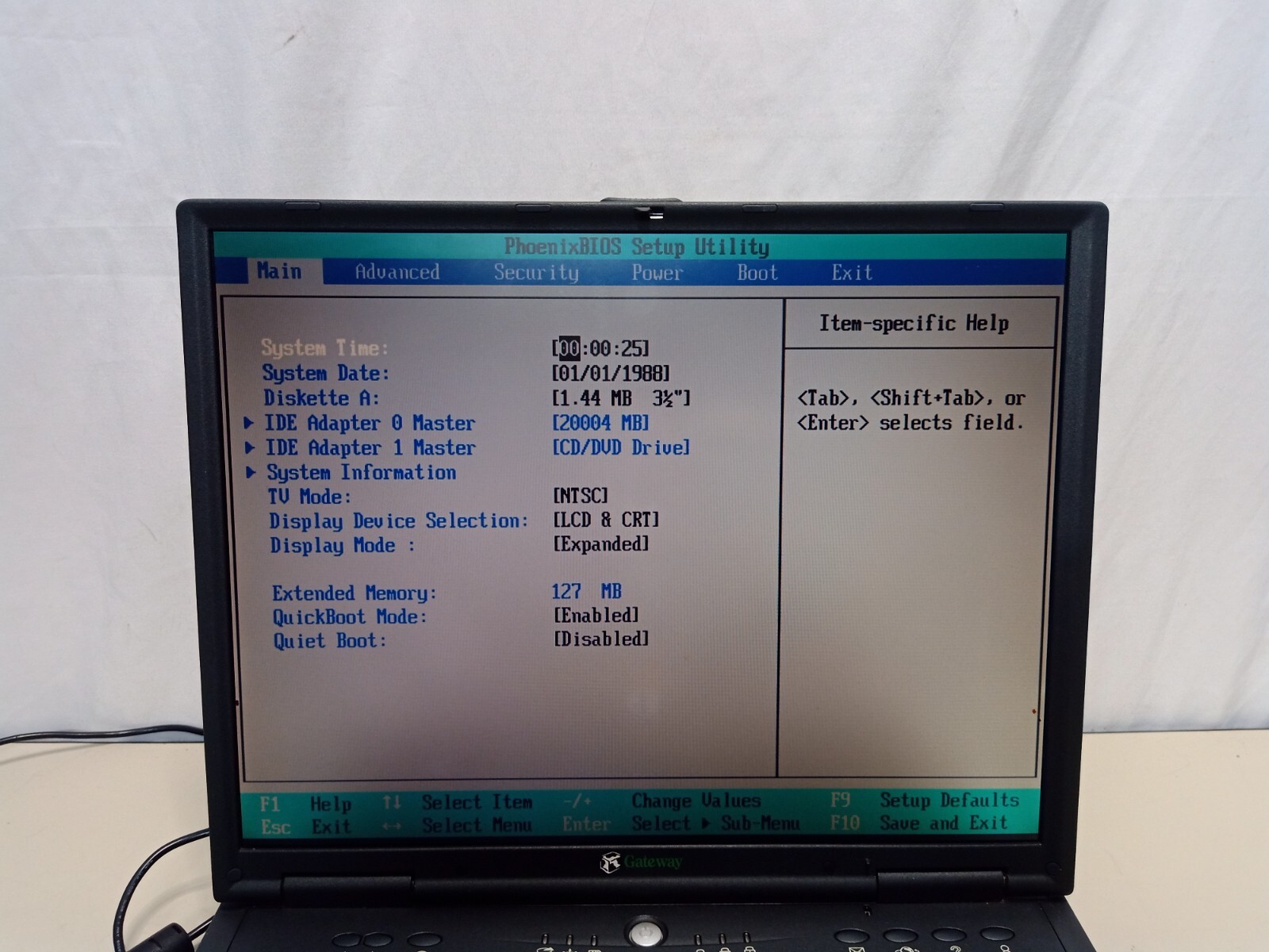 Vintage Gateway Solo 9500 Laptop Pentium III 745MHz 128MB RAM 20GB HDD WinXP