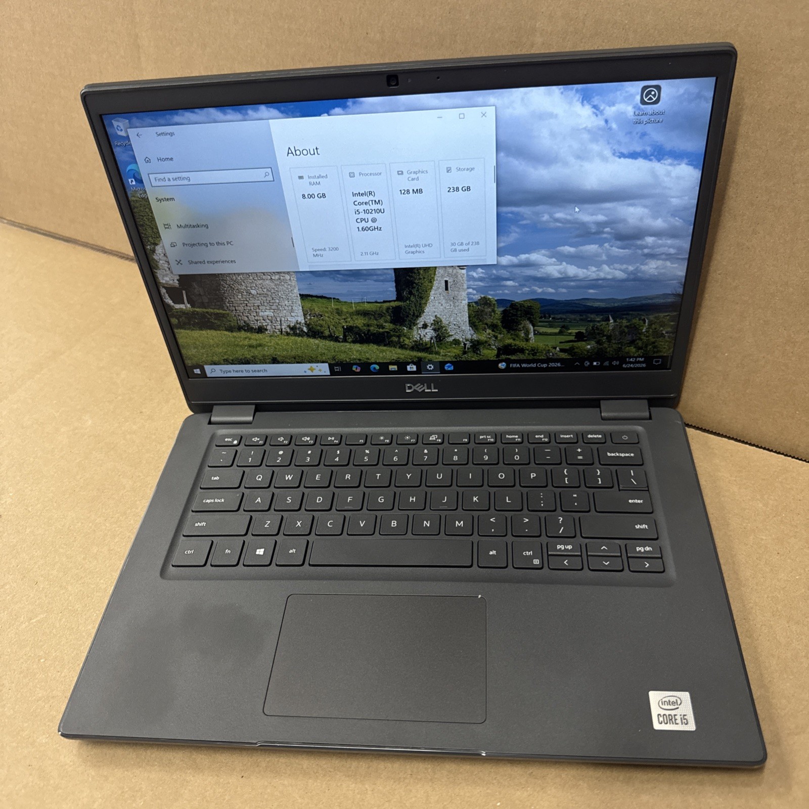 Dell Latitude 3410 i5-10210U, 8GB Ram, 256GB SSD, W10P