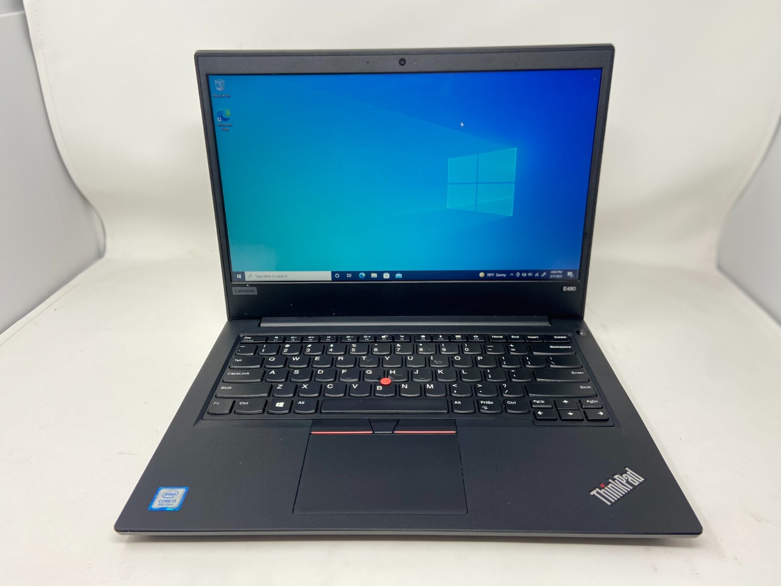 Lenovo ThinkPad E490 14″ Core i3-8145u 2.3GHz 8GB 512GB SSD Webcam Win10 Laptop