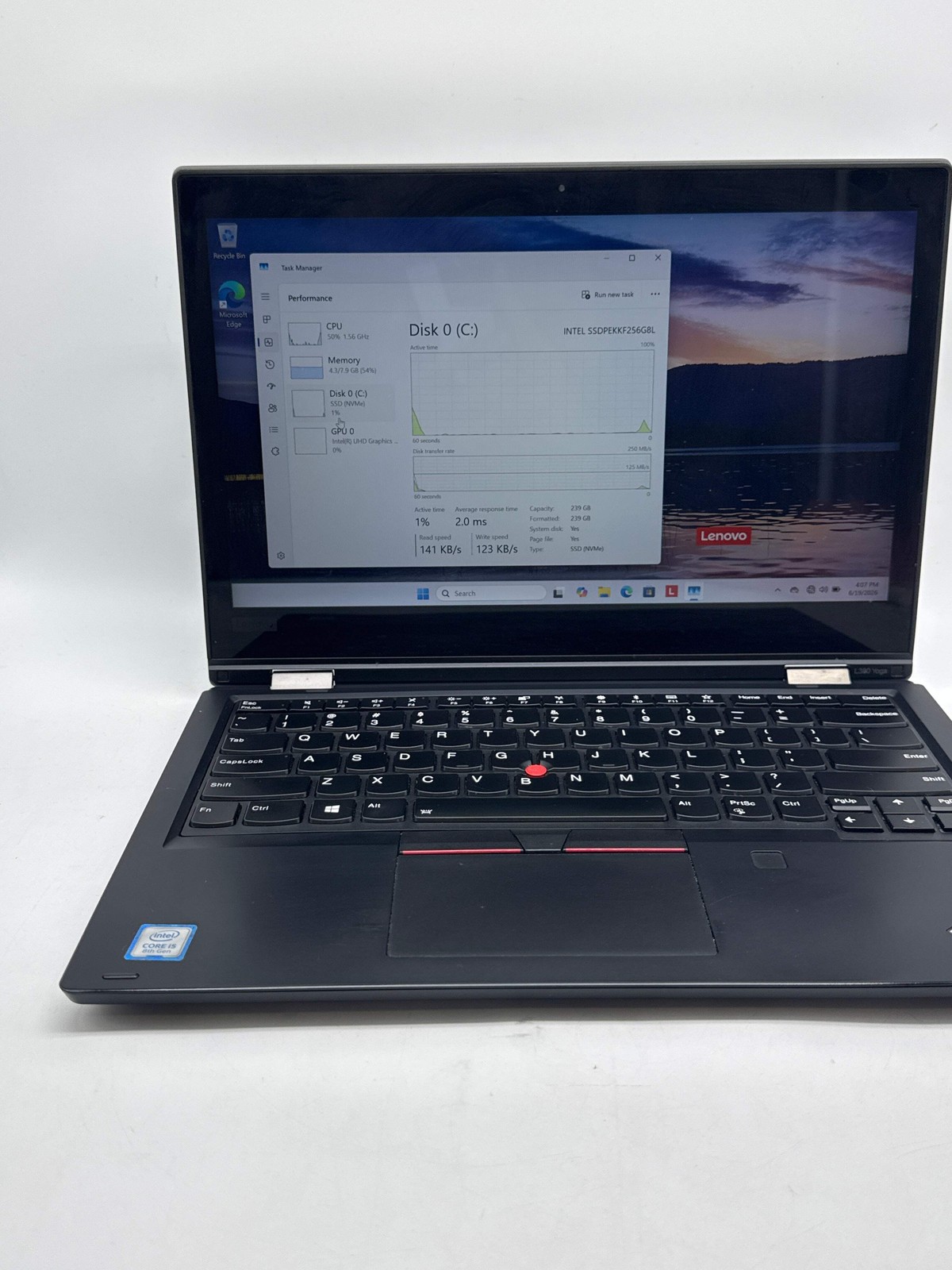 Lenovo ThinkPad L380 Yoga 13.3″ Core i5-8250U 8GB 256GB SSD – For Parts