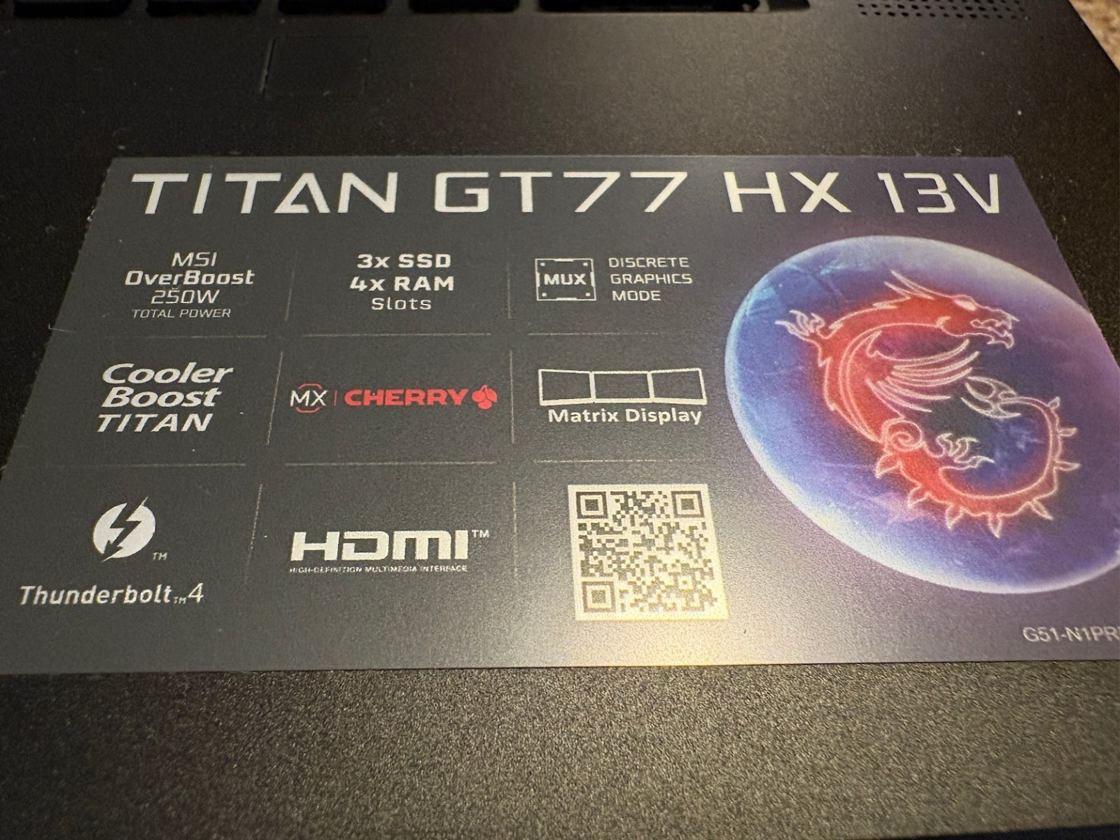 MSI Titan GT77 HX 13V 17.3″ i9-13980HX 2TB HDD 128GB RTX 4080 12GB GPU WIN 11
