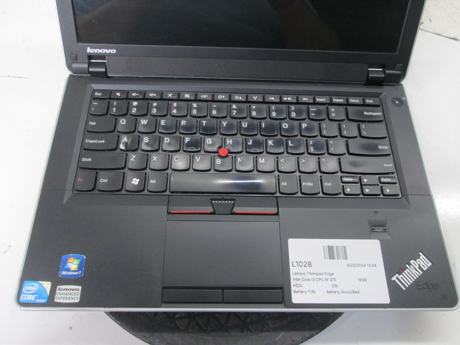 Lenovo ThinkPad Edge Intel Core i3 M370 2.4 GHz NO HDD NO BAT