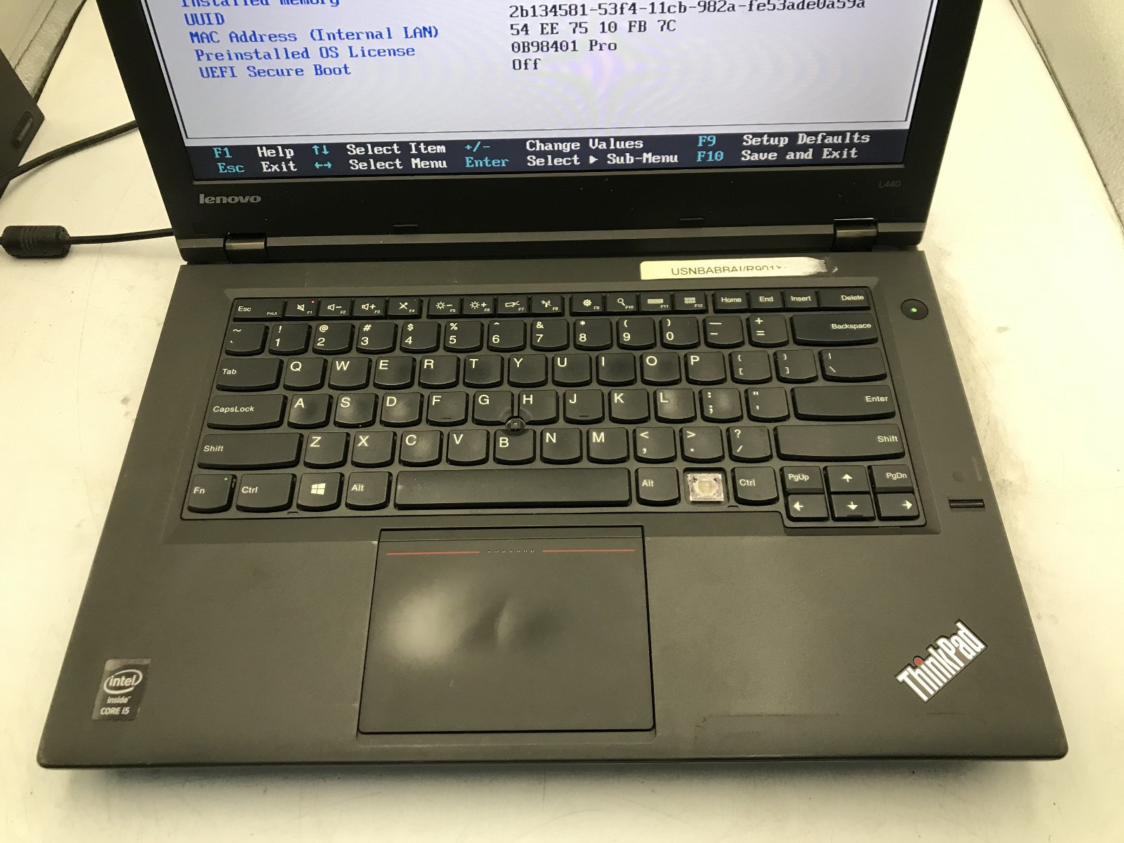 LENOVO THINKPAD L440 – BOOTS TO BIOS – INTEL I5 4200M – NO RAM – READ DESC – BB!