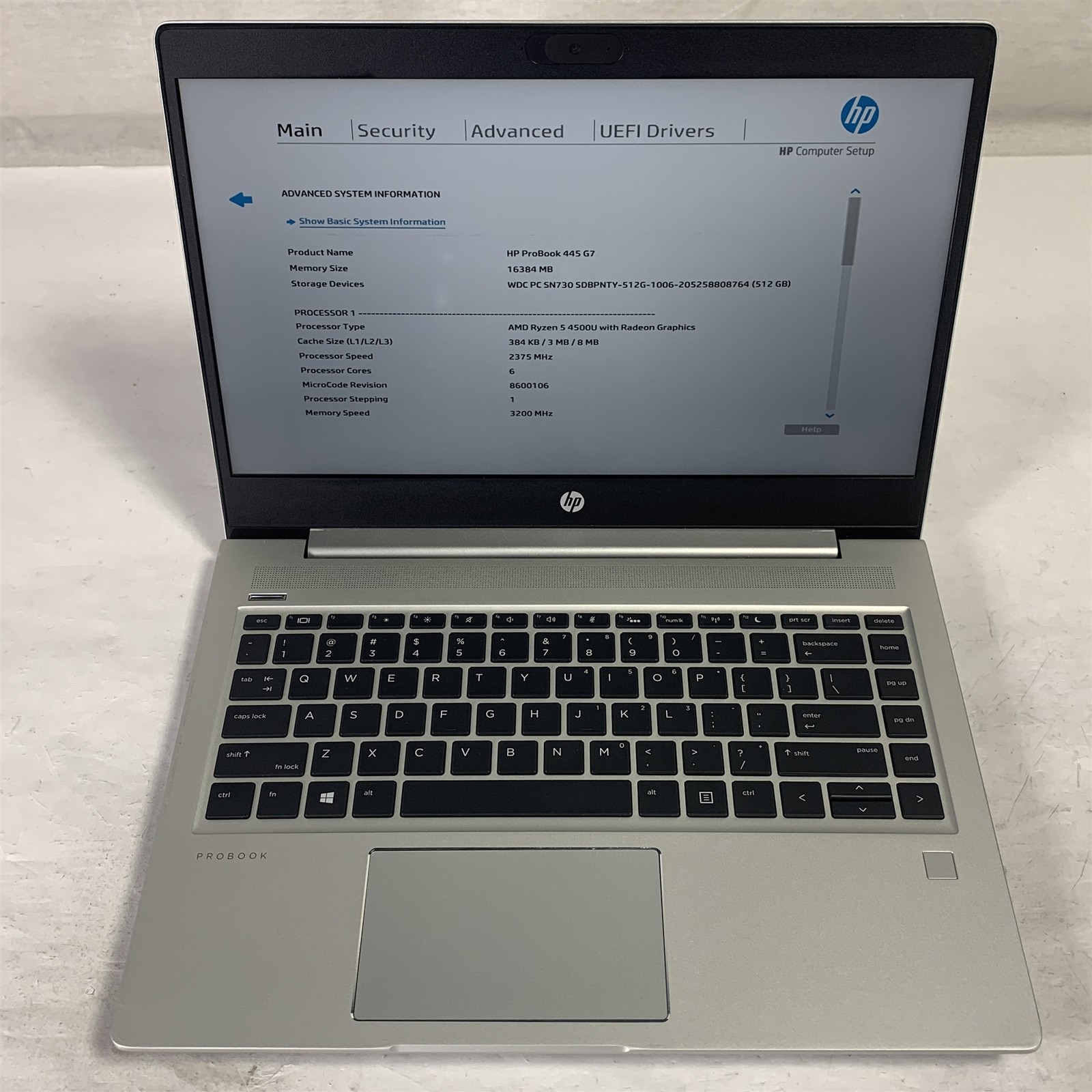 HP ProBook 445 G7 14″ Laptop Ryzen 5 4500U 2.3GHz 16GB 512GB NVMe SSD – NO OS