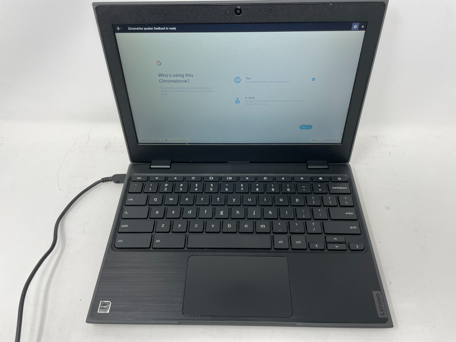 Lenovo Chromebook 100e 2nd Gen 11.6″-4gb-32GB SSD- Black W/Charger