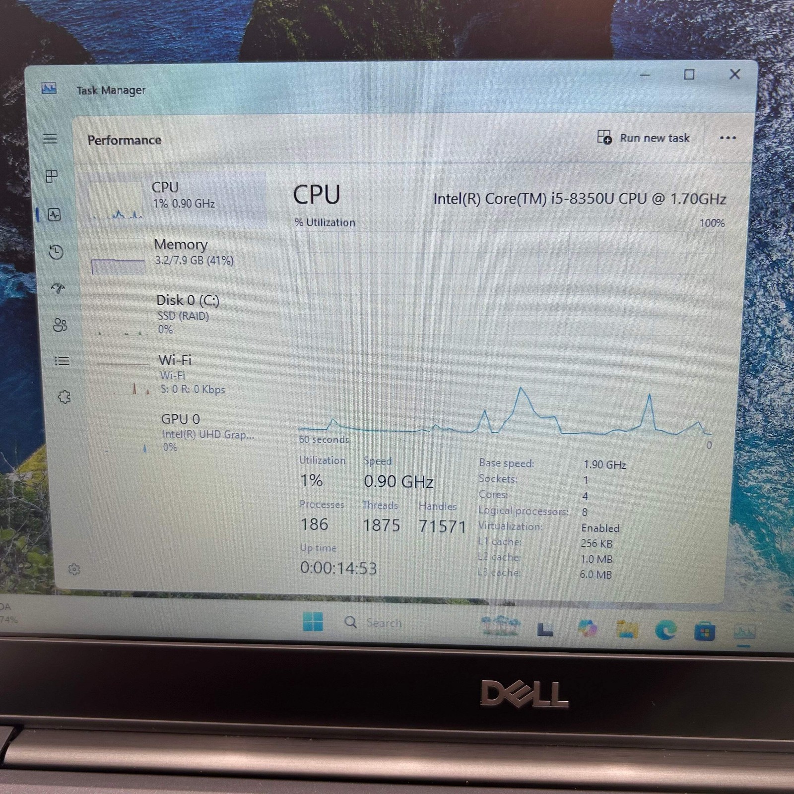 Dell Latitude 7290 Windows 11 Laptop Intel i5-8350U 8GB RAM 256GB 13″