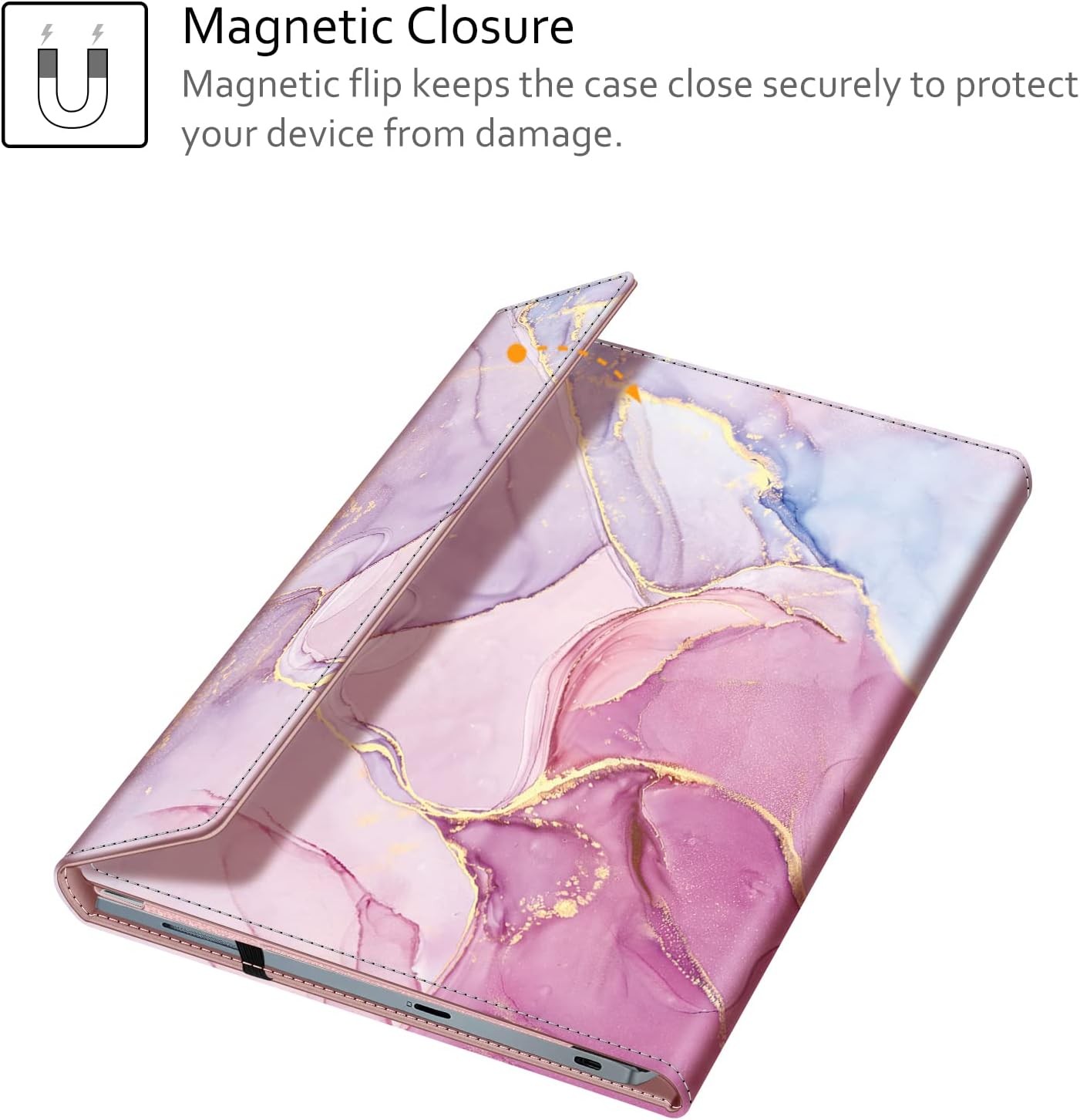 Premium PU Leather Portfolio Book Cover for 14″ ASUS Chromebook Flip C433TA / C4