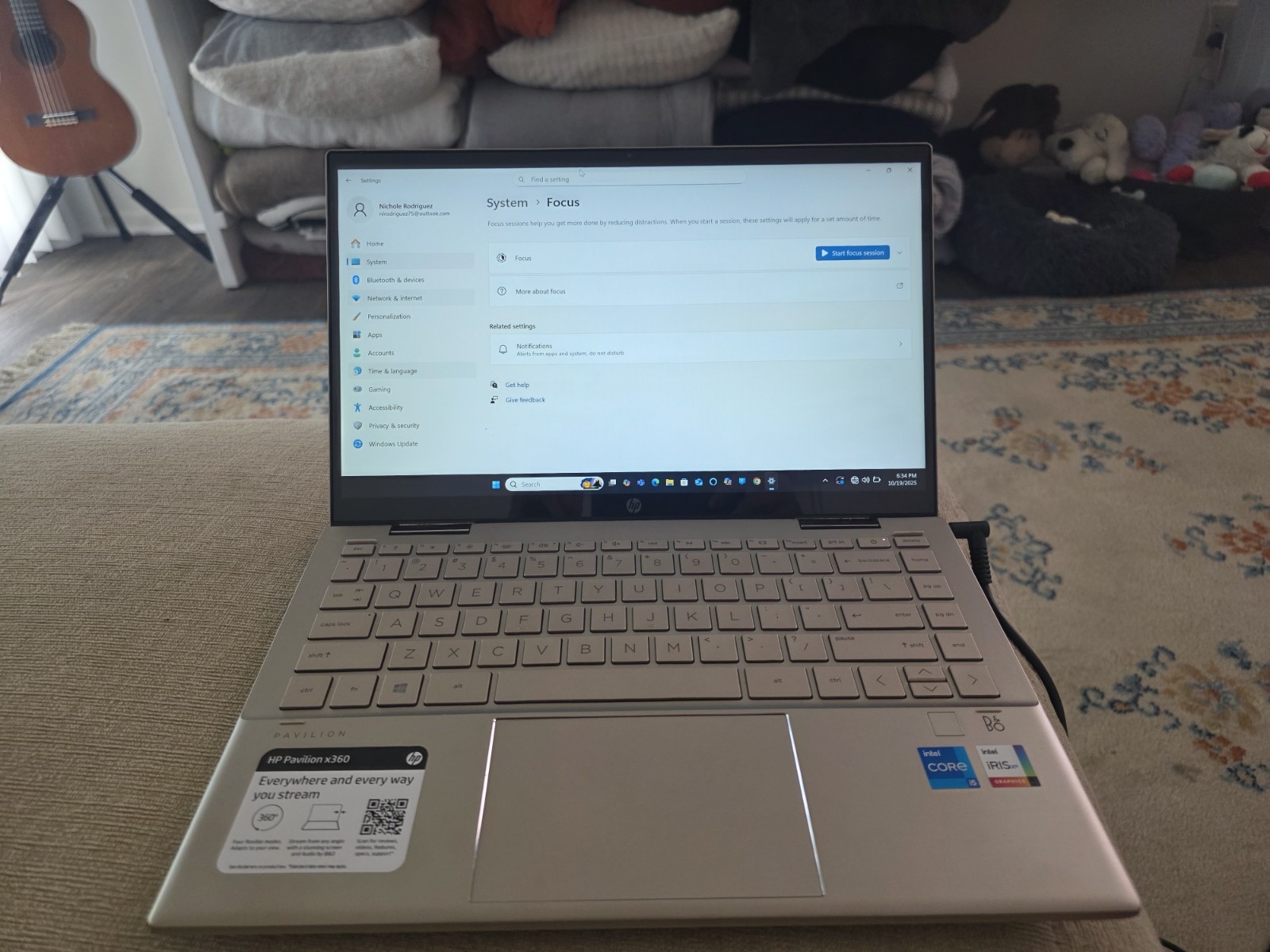 HP Pavilion x360 14m-dy0xxx Intel Core i5 14in Win11 Silver + Carry Case