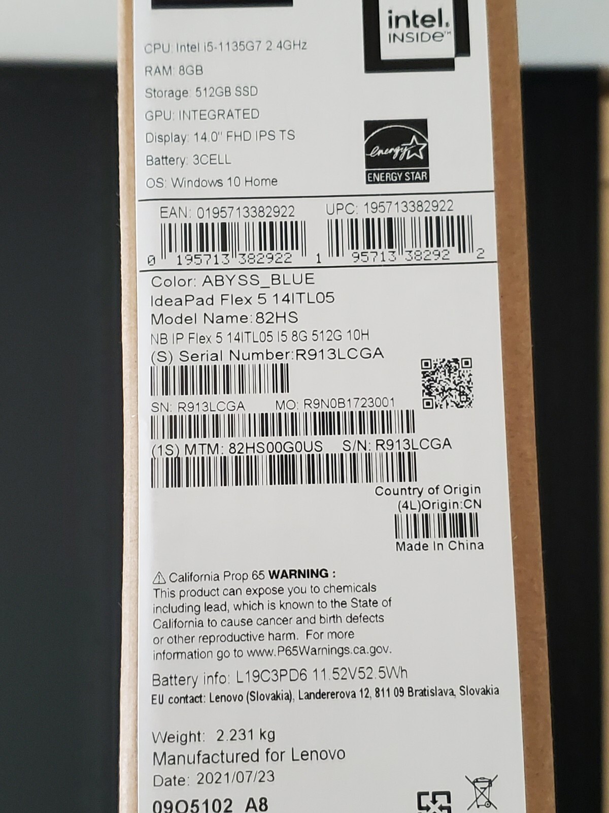 Lenovo IdeaPad Flex 5i 14″ Full-HD (1920 x 1080)