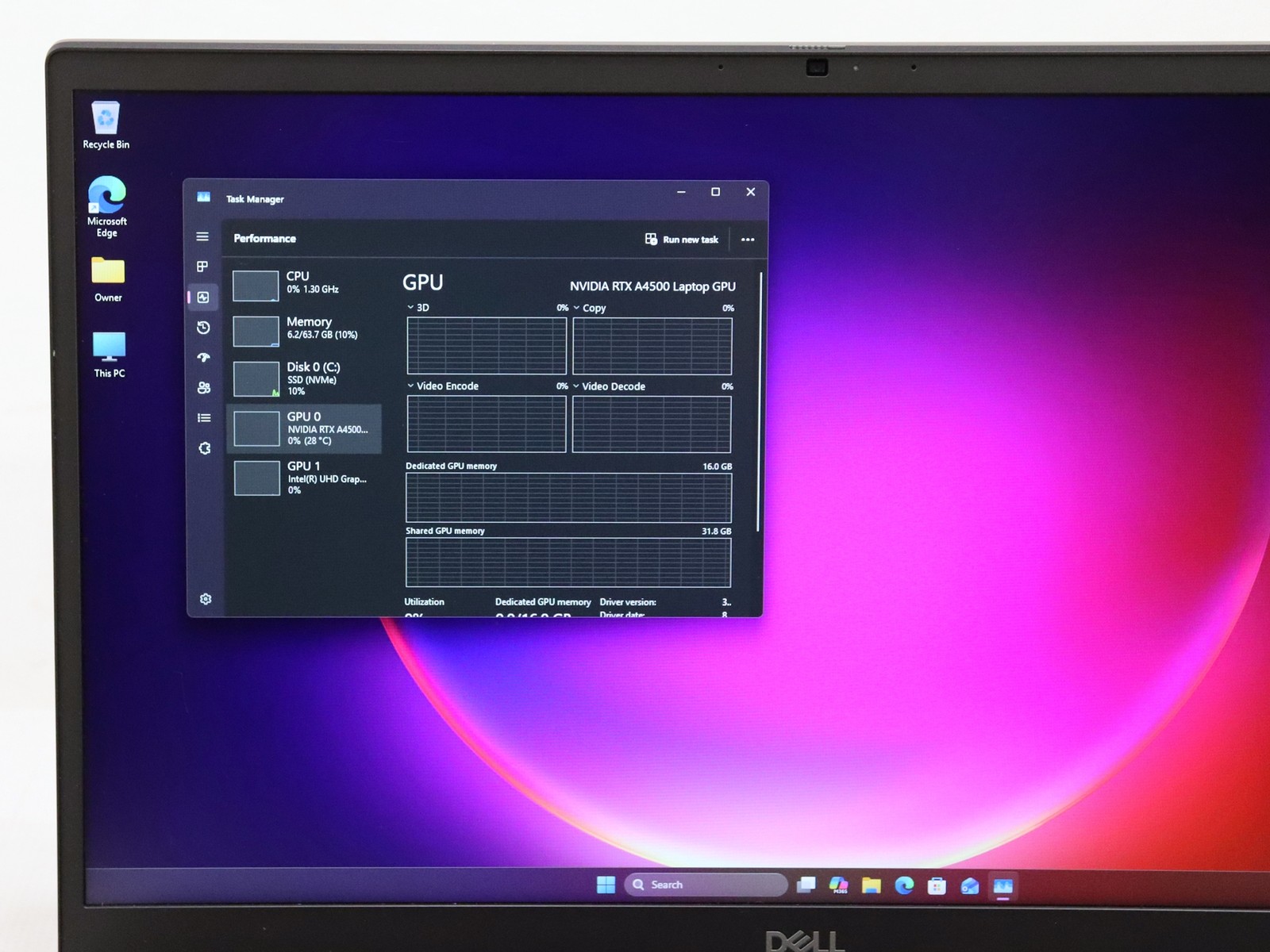 Dell Precision 7770 17.3″ i7-12850HX 64GB 1TB NVMe RTX A4500 W11P + Accidental