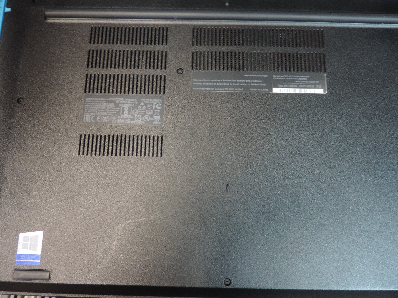 LENOVO THINKPAD E580 | INTEL i3-8130U memory 8GB No HD 15.6 in.