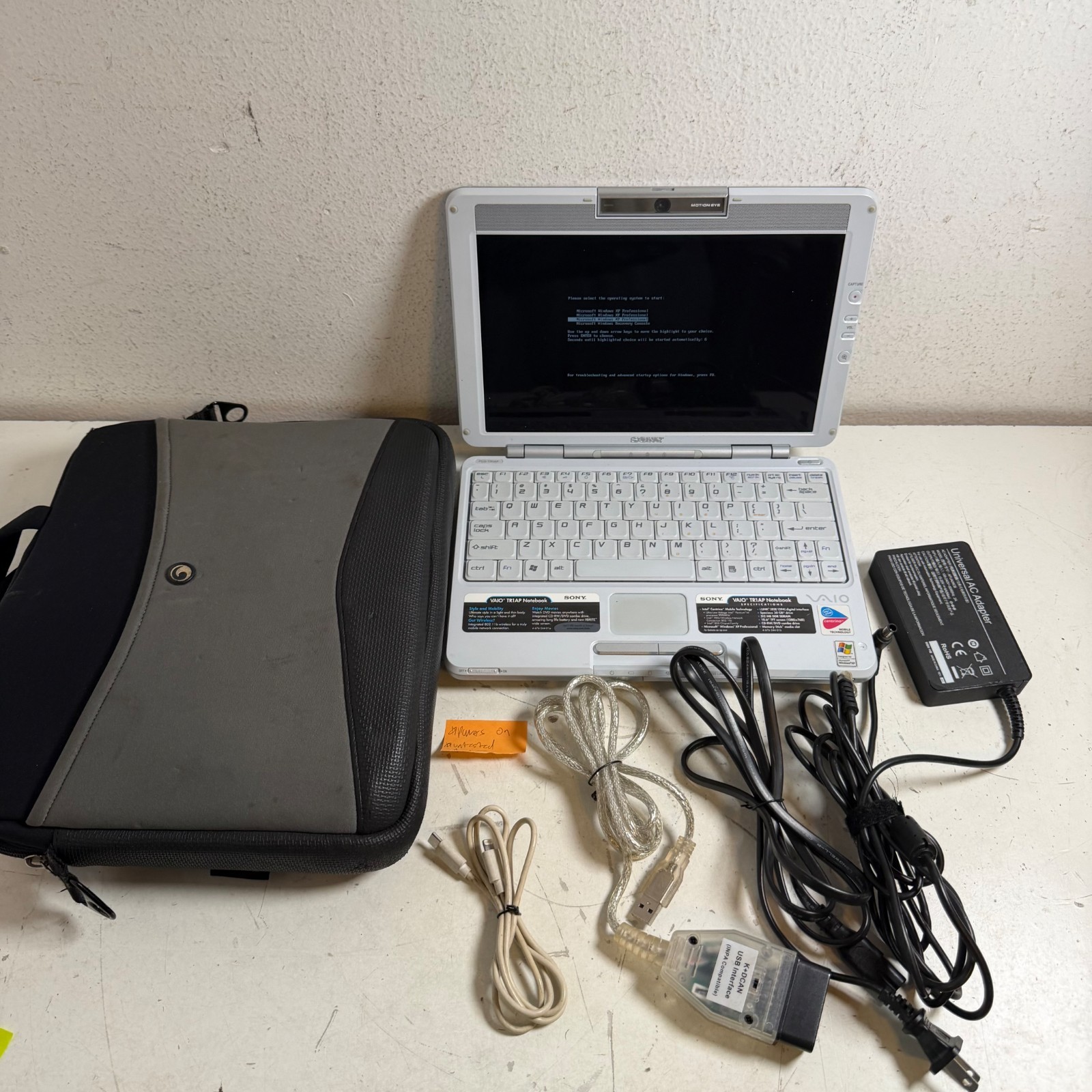 Vintage Sony VAIO PCG-481L Gray Built-in Webcam Portable Laptop – Untested