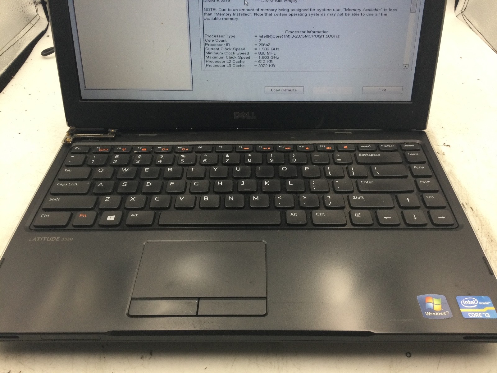 DELL LATITUDE 3330 – BOOTS TO BIOS/LOCKED – INTEL I5 – 8GB RAM – READ – BB