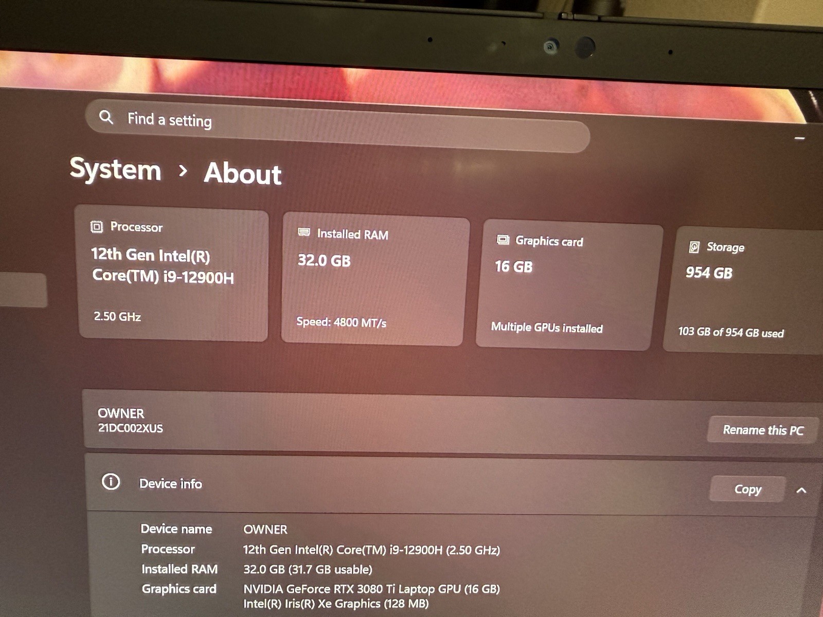 Lenovo ThinkPad P1 Gen 5 2.5GHz i9-12900H 32GB 1TB RTX 3080 Ti