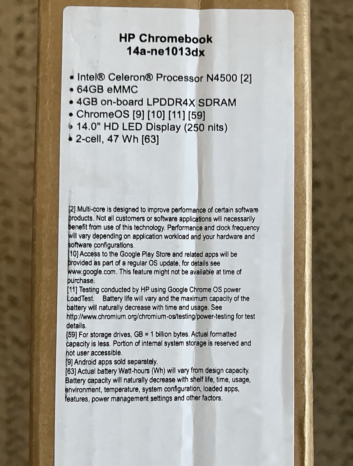 HP Chromebook 14a-ne1013dx 14″ Intel Celeron 4GB 64GB Chrome OS Gray