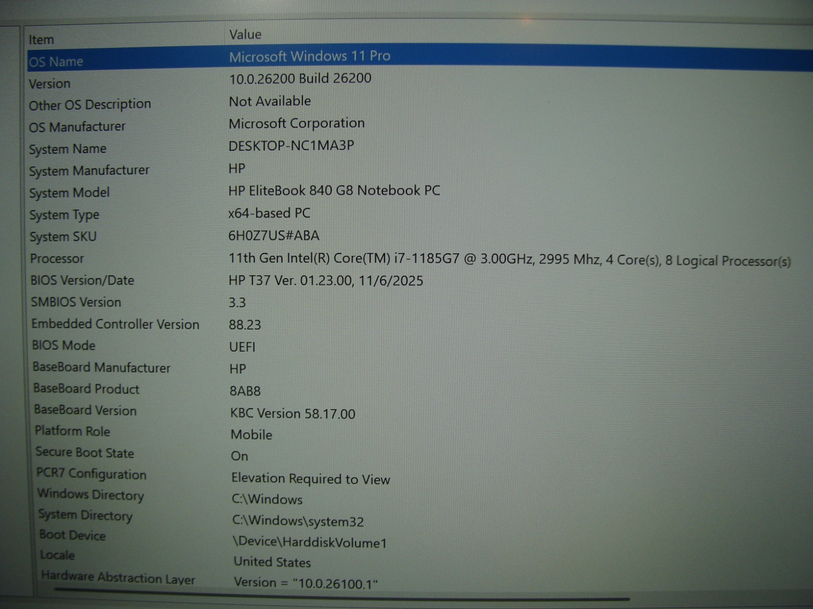 HP EliteBook 840 G8 14″ FHD Core i7-1185G7 3GHz 16GB 256GB Windows 11 Pro