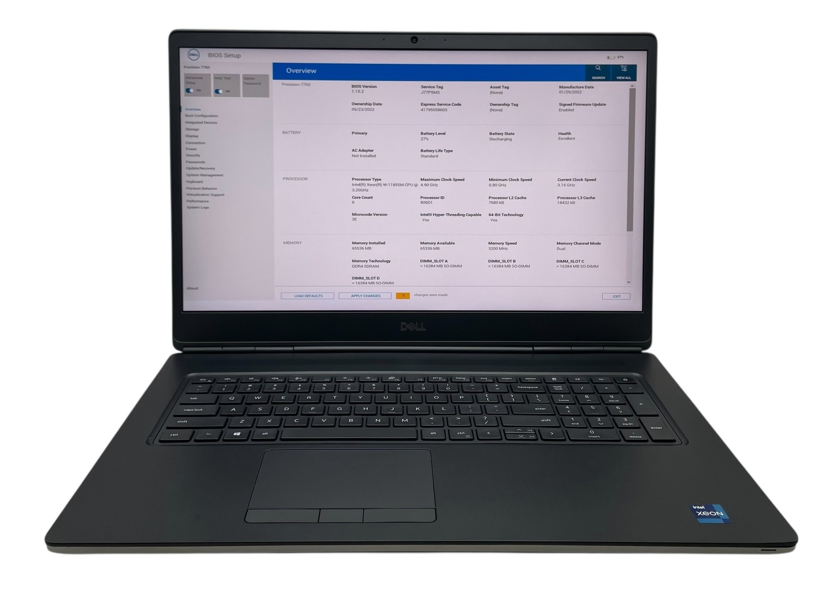 Dell Precision 7760 17″ Xeon 3.2Ghz 64GB Ram 1TB SSD–GRADE D