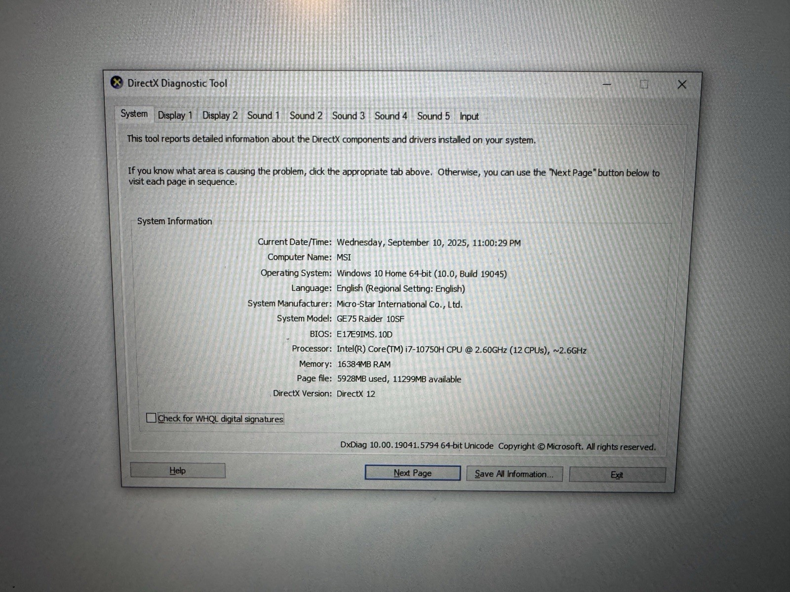 MSI GE75 Raider 17.3″ i7-10750H 16GB RAM 512GB SSD 1TB HDD GeForce RTX 2070