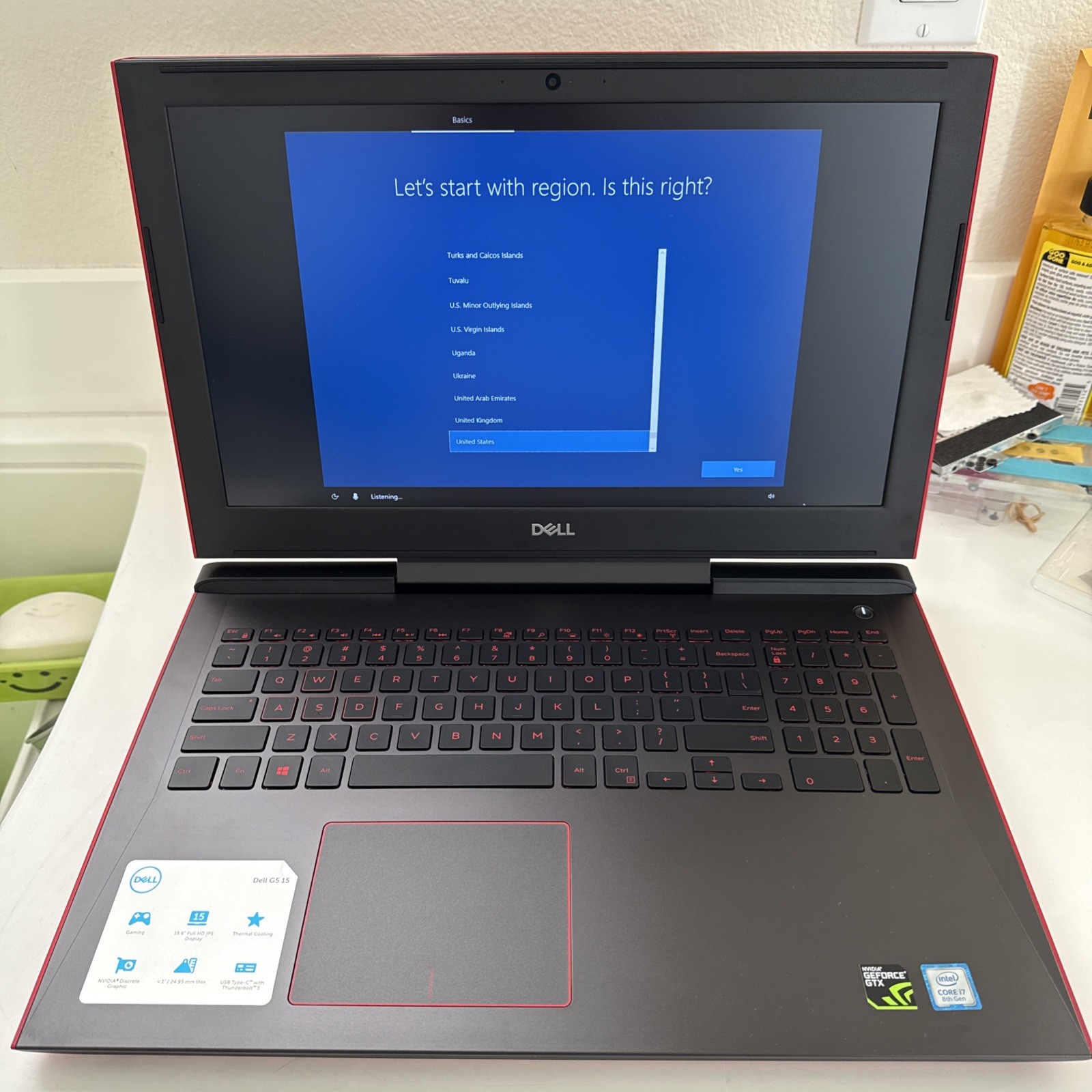 Dell 15.6″ FHD Intel Core i7 8GB 1TB + 128GB SSD NVIDIA GeForce GTX 1050 Ti Red