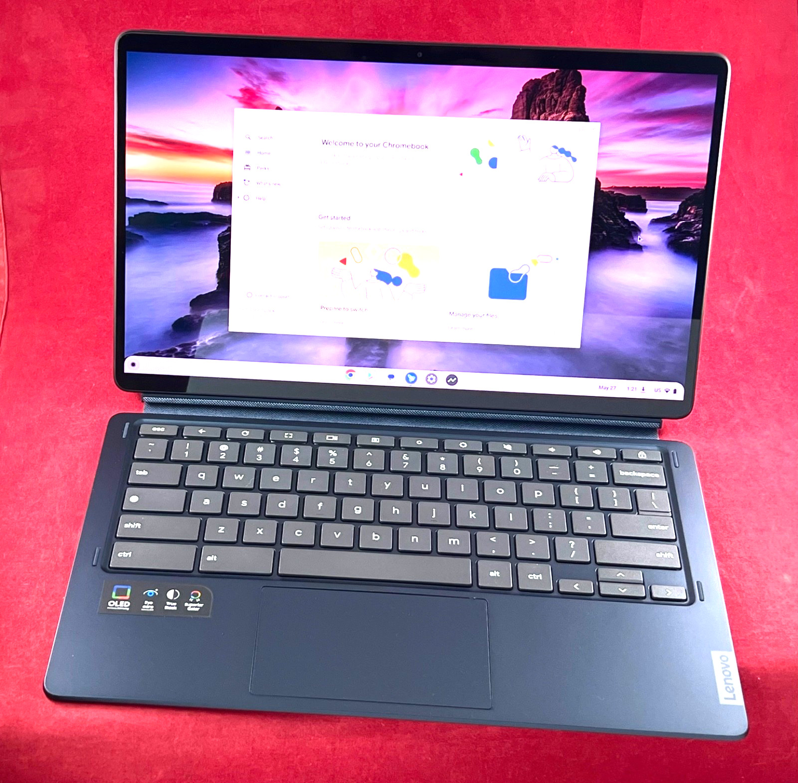 NEW LENOVO 128GB CHROMEBOOK DUET 5 13.3″ FHD TOUCHSCREEN LAPTOP / TABLET 13Q7C6