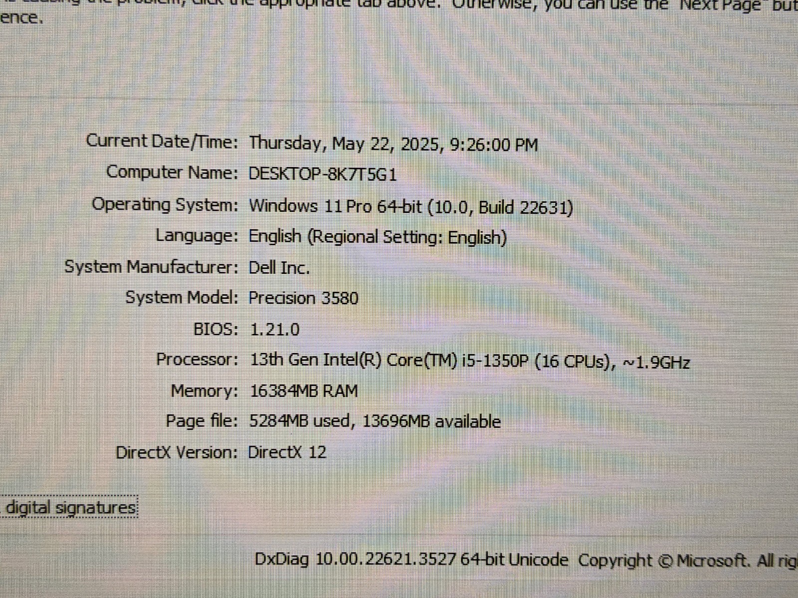 Dell Precision 3580 15.6″FHD TOUCH i5-1350P 1.9GHz 16GB 512GB SSD RTX A500 +PwAd