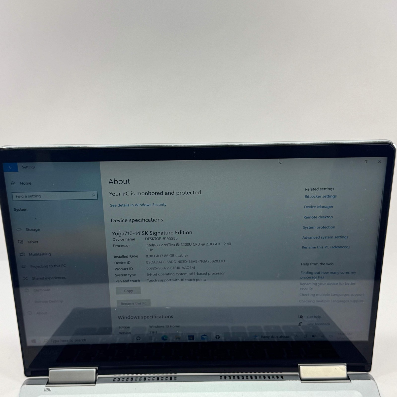 Lenovo Yoga 710 80TY 14″ i5-6200U 2.4GHz 8GB RAM 240GB SSD