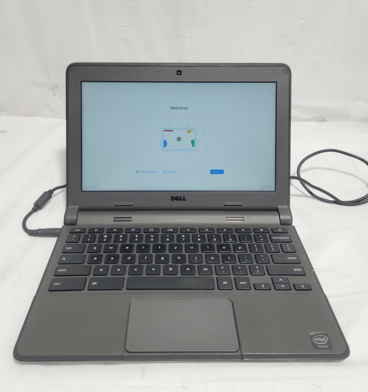 dell p22t chromebook 11p22t001 laptop grey 2.16Ghz intel celery USED.
