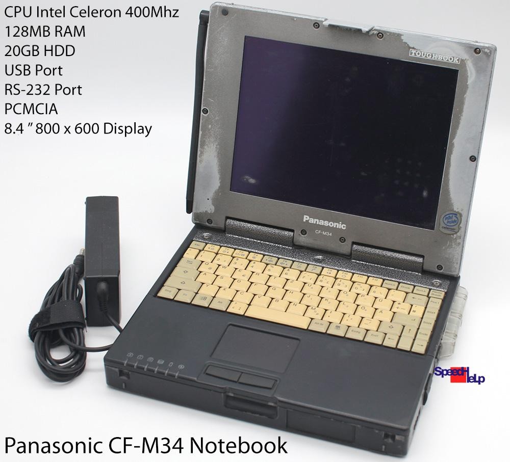 PANASONIC CF-M34 TOUGHBOOK NETBOOK INTEL 400MHZ LAPTOP WINDOWS 98 OLD GAMES