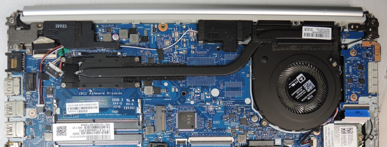 HP Laptop 14-dk1025wm (DEAD, NO POWER, LIQUID DAMAGE, PARTS ONLY, NON-FUCTIONAL)
